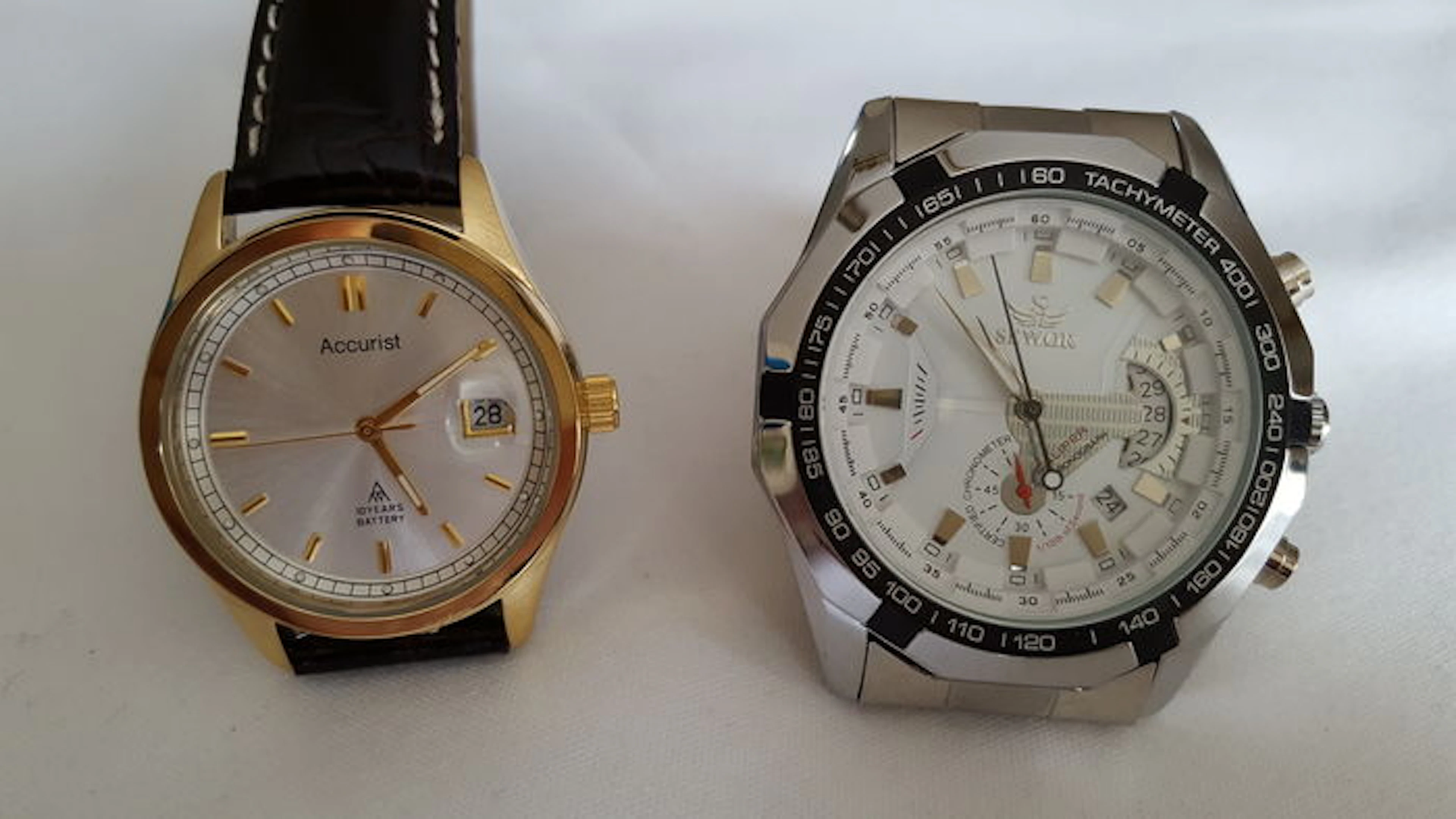A Lot of Two Watches: Accurist and Sewor men's wristwatches