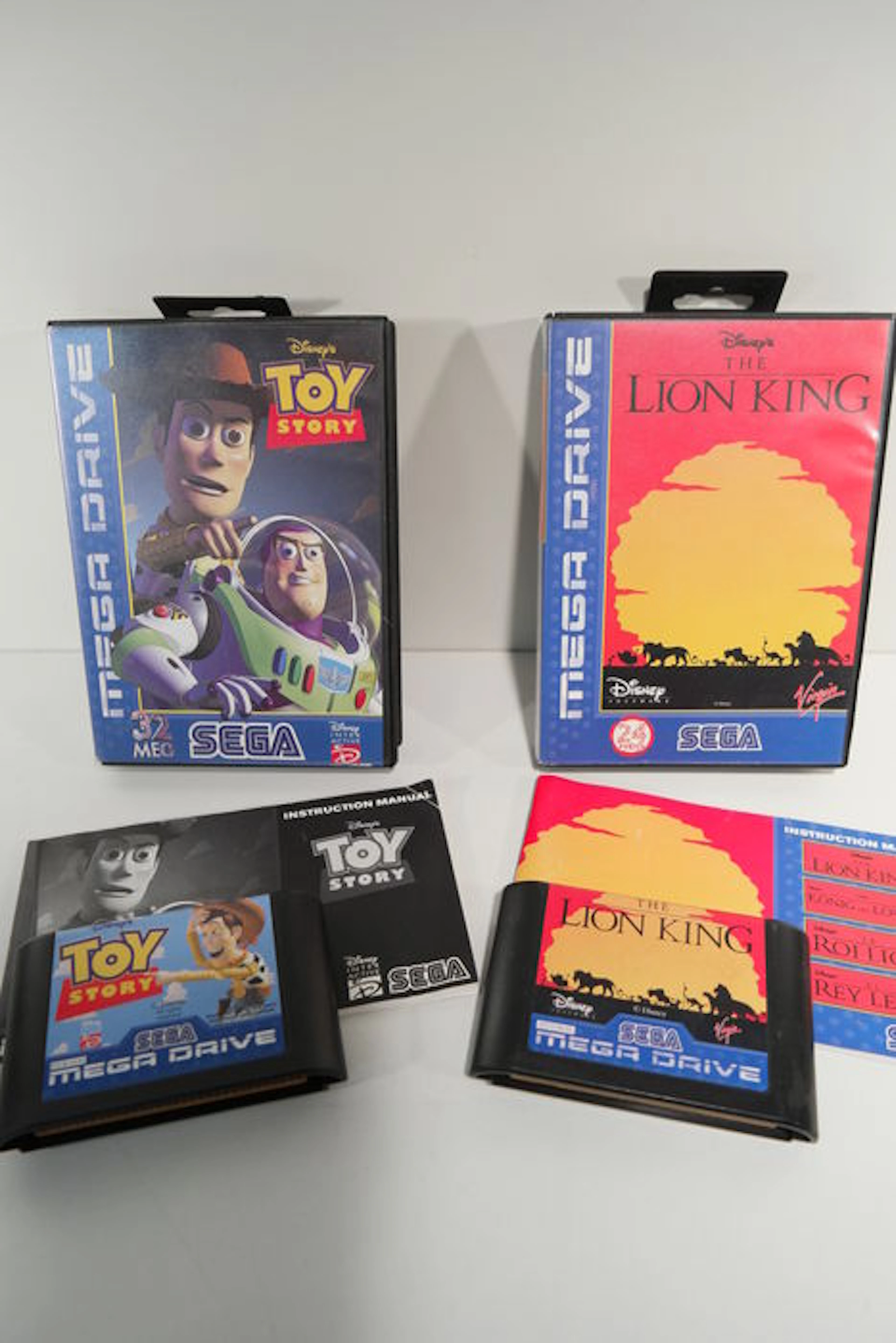 Lot of 2 Sega Mega Drive games: Toy Story & The Lion King, both complete in box