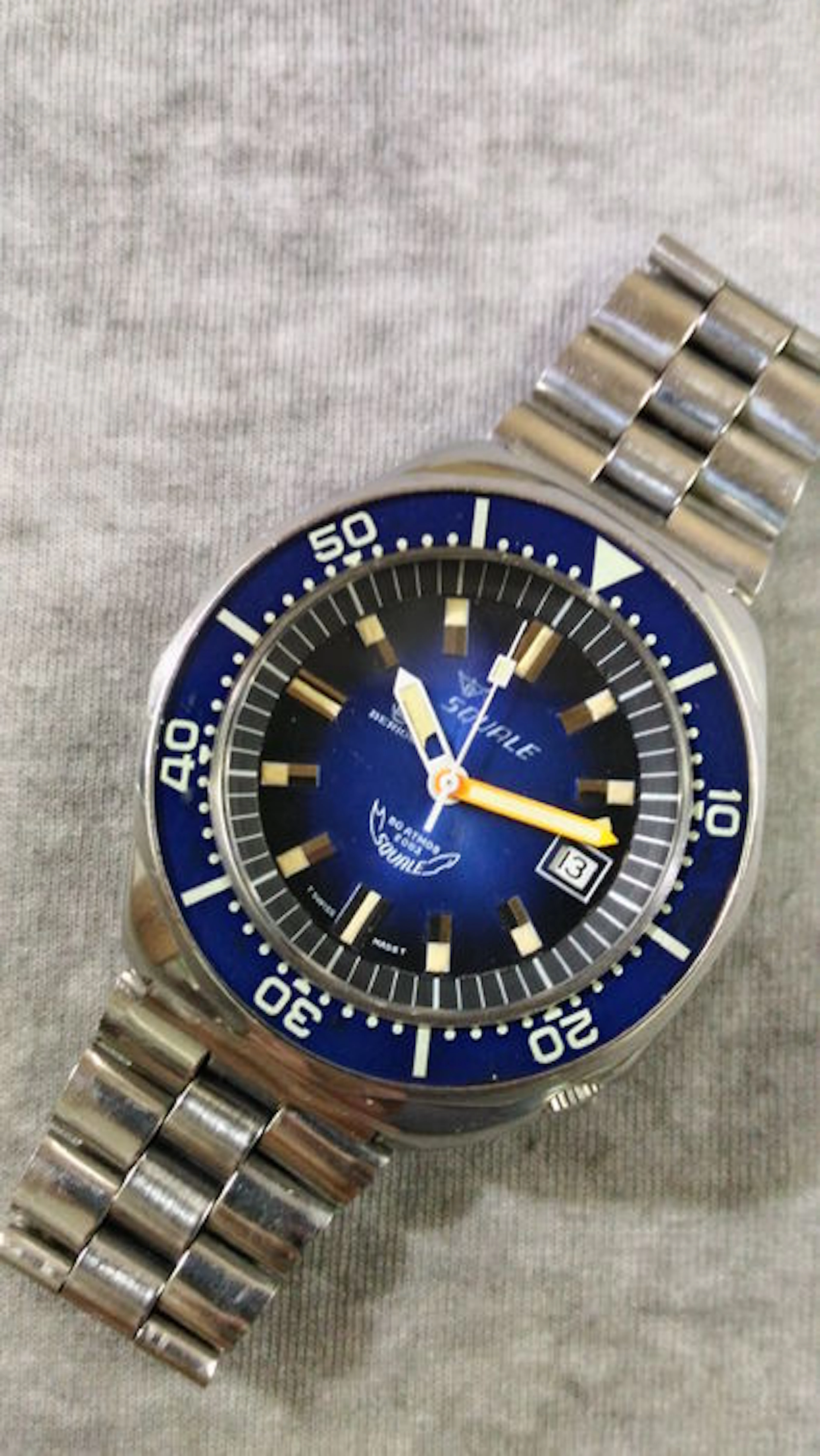 SQUALE BERIOS DIVER MODEL #2003. MEN'S, CIRCA 1970.