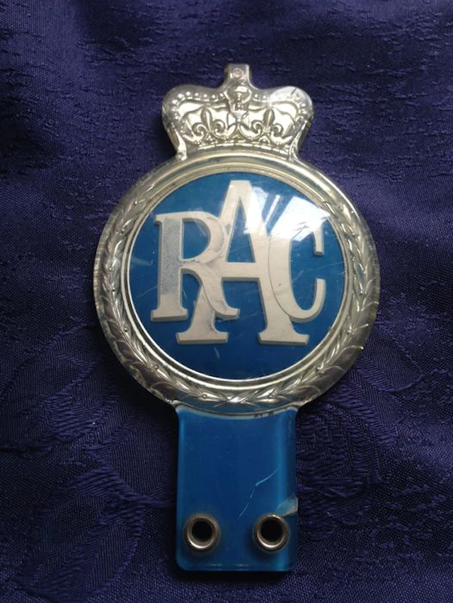 RAC car badge, shield, approx. 1965 for Badgebar