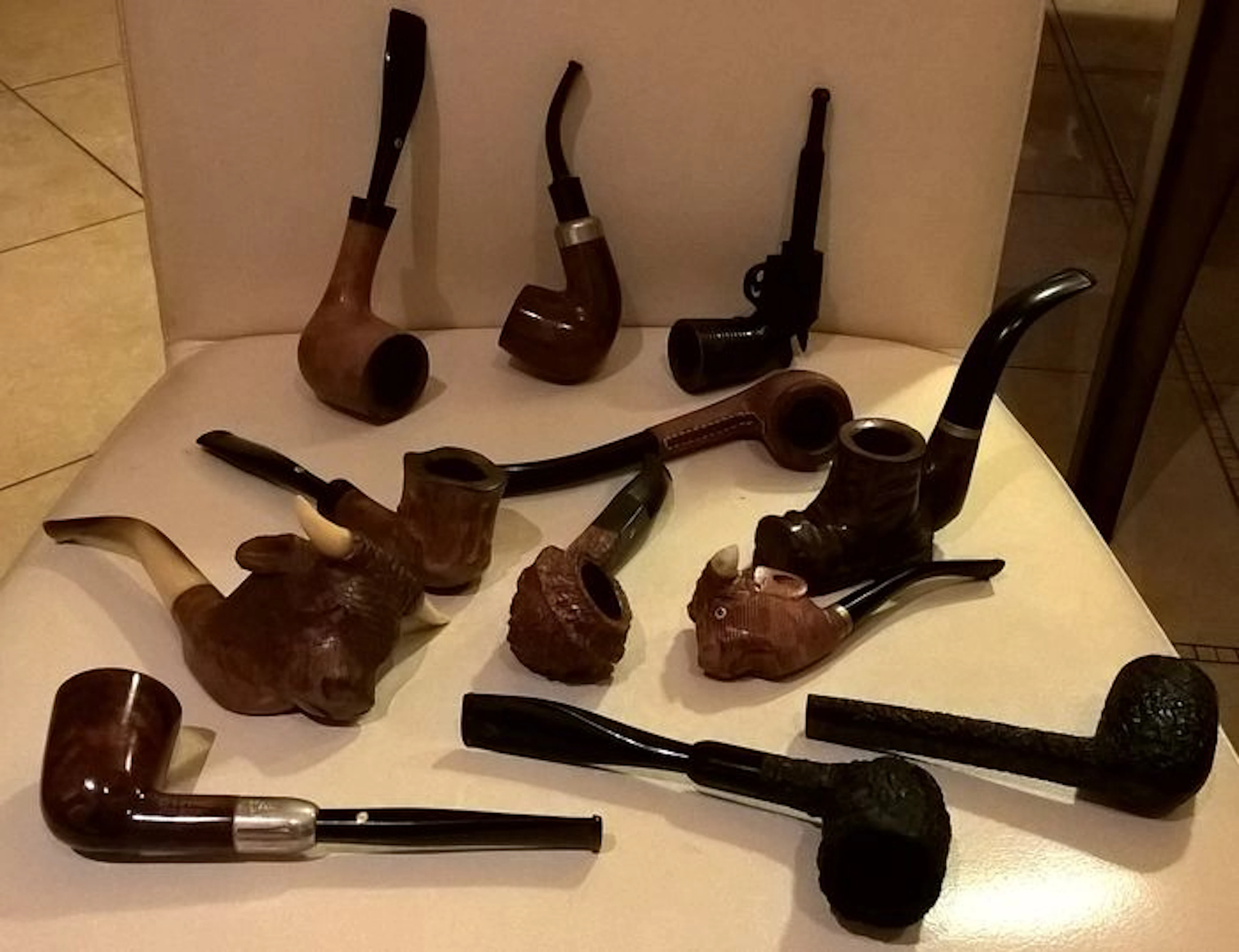 Lot of 12 Pipes Italian handmade briar - Early 1900s.