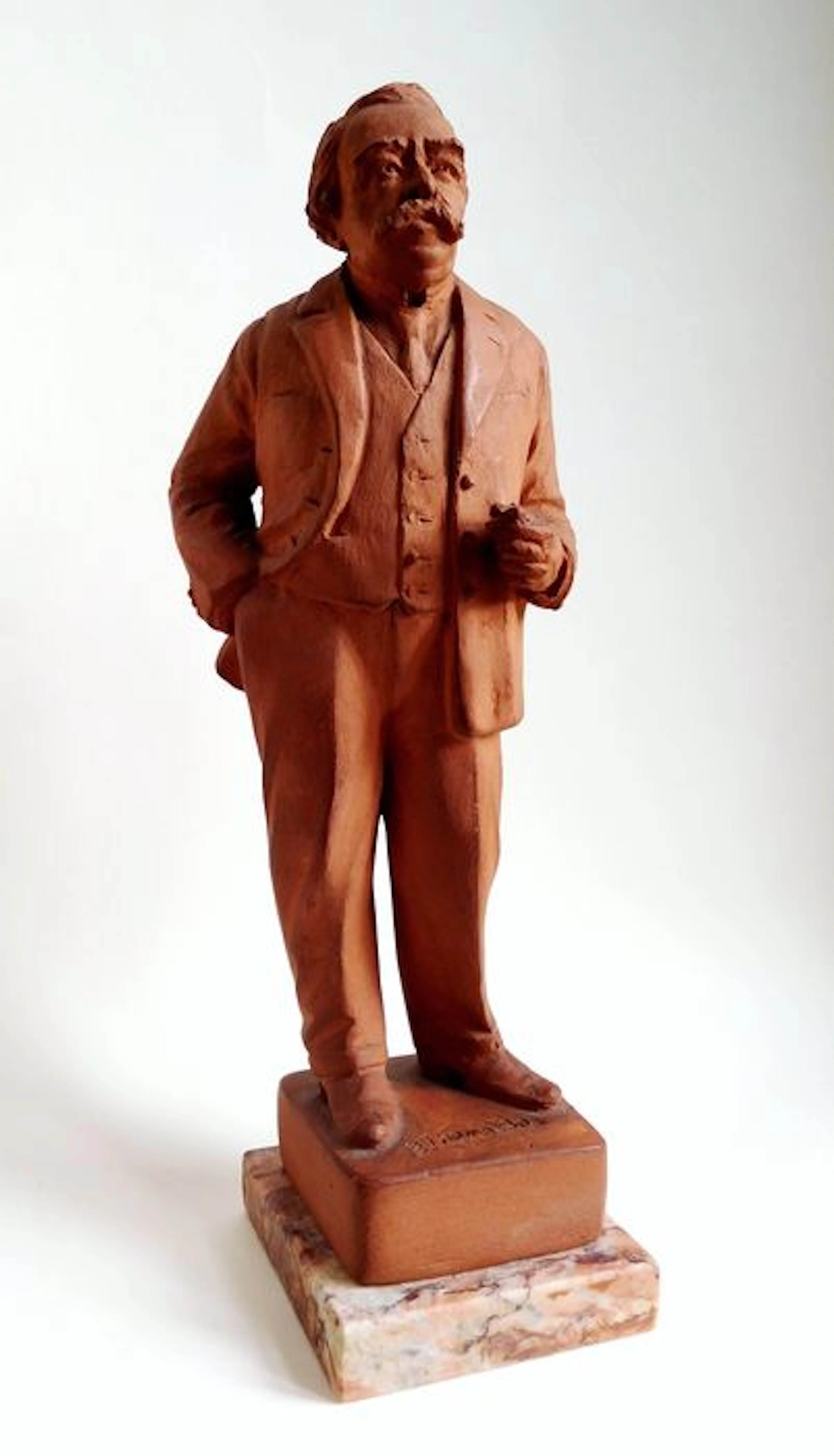 Emil Thomasson - Terracotta figurine of Aristide Briand.