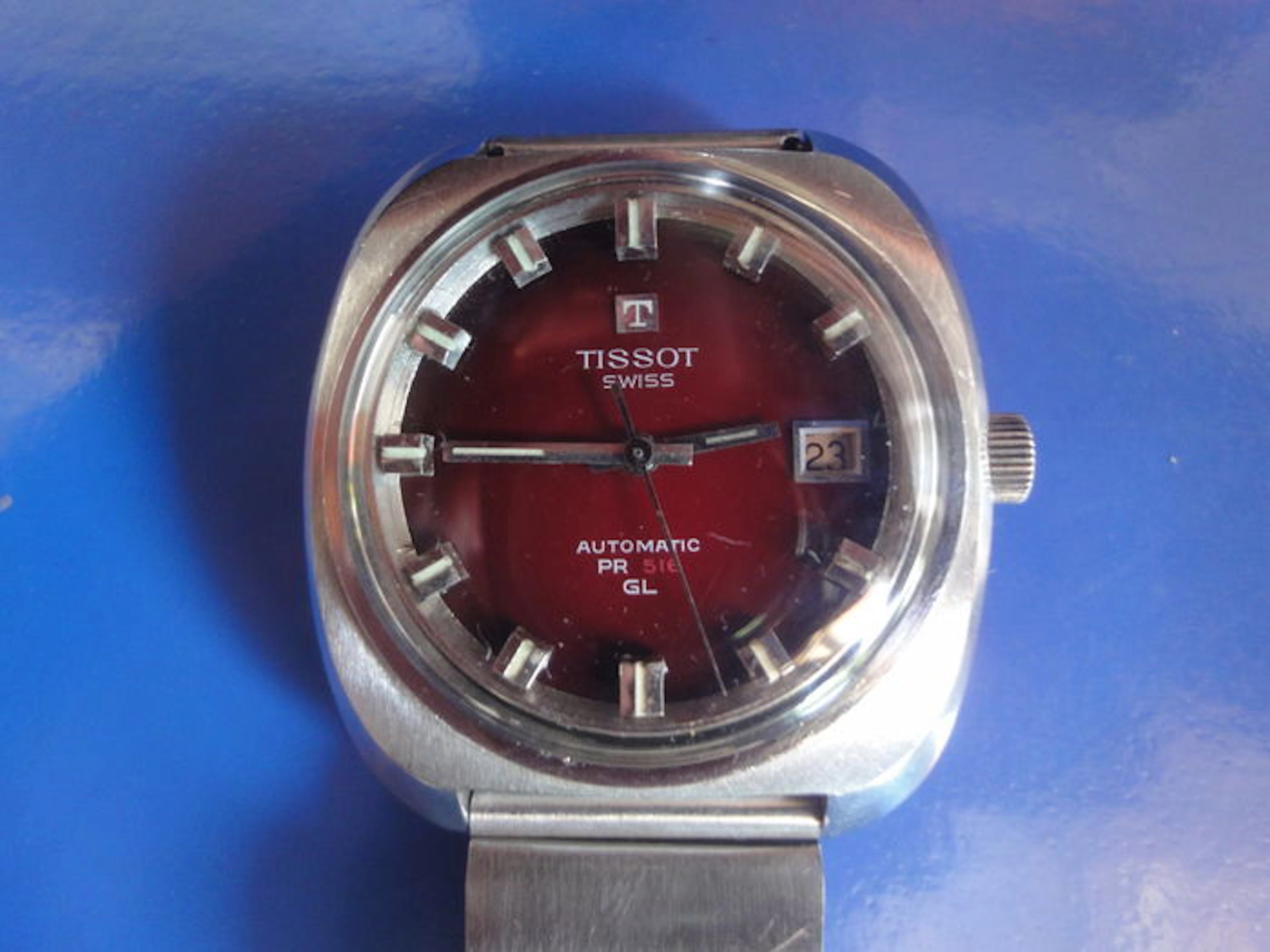 Tissot PR 515 GL - reloj de pulsera de caballero - años 70.