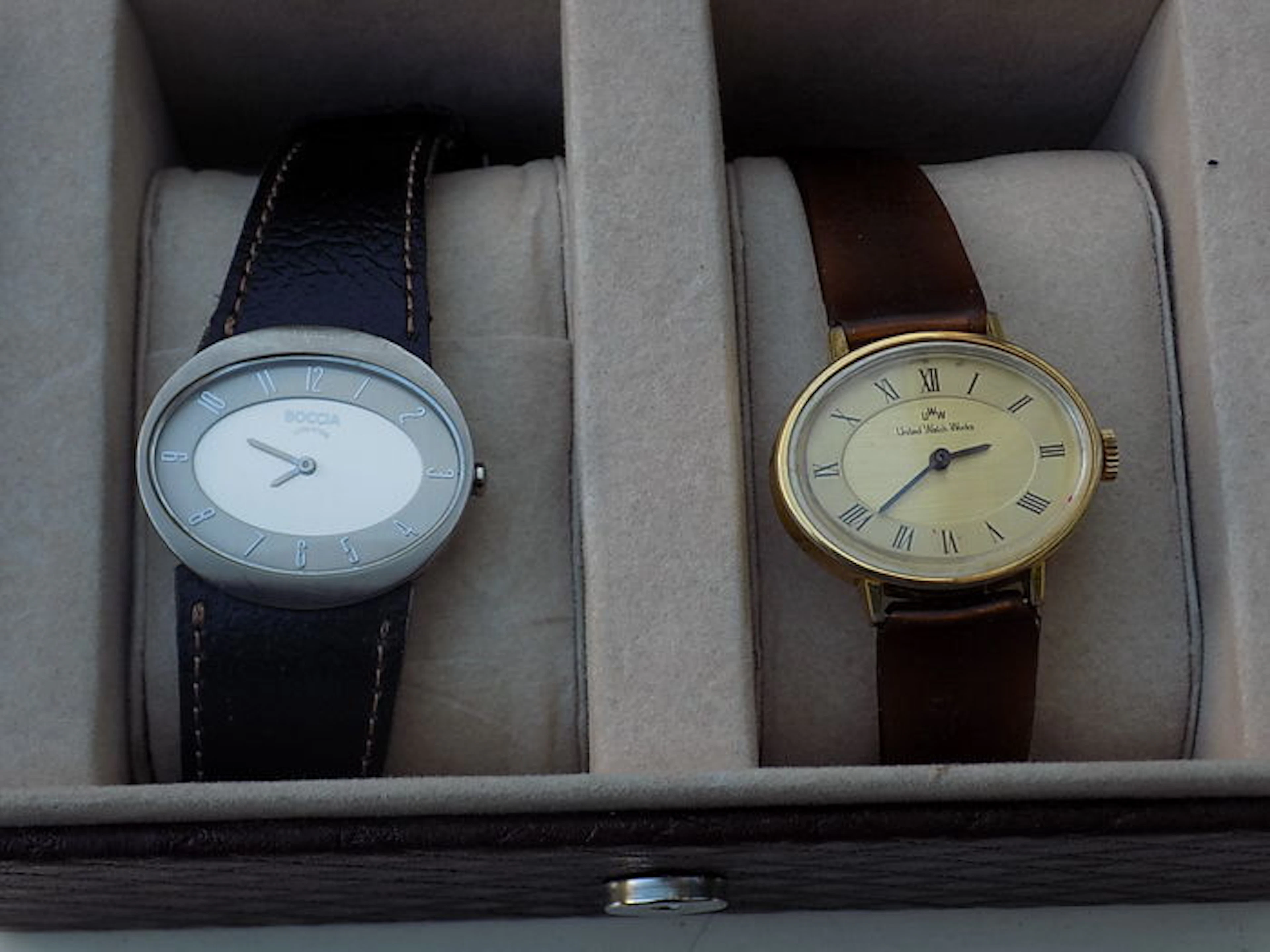 2 women's wrist watches Bocia and United Watch Works, 60s/70s