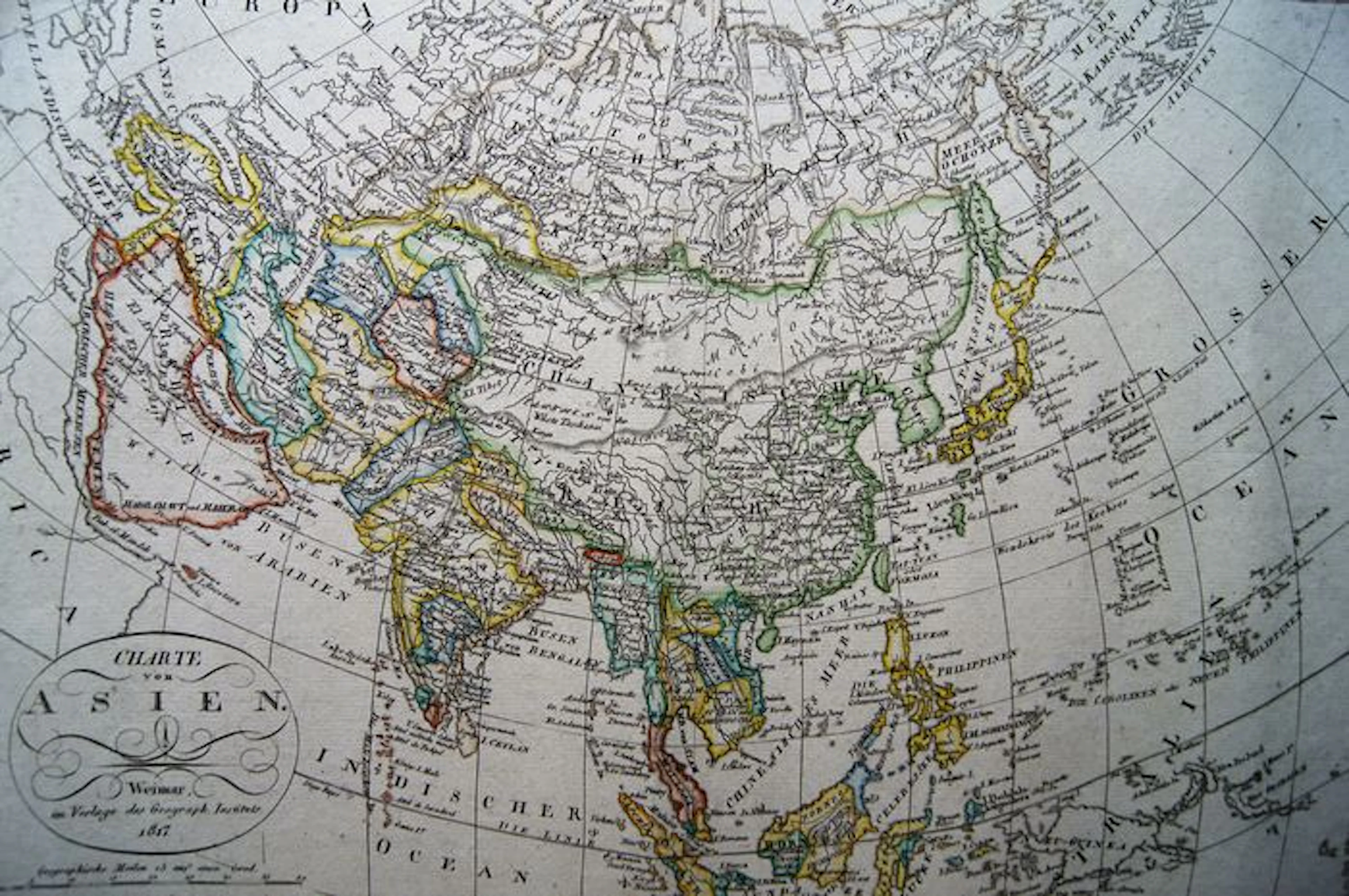 Asia; Reichard/ Stieler - Charte von Asien - 1817
