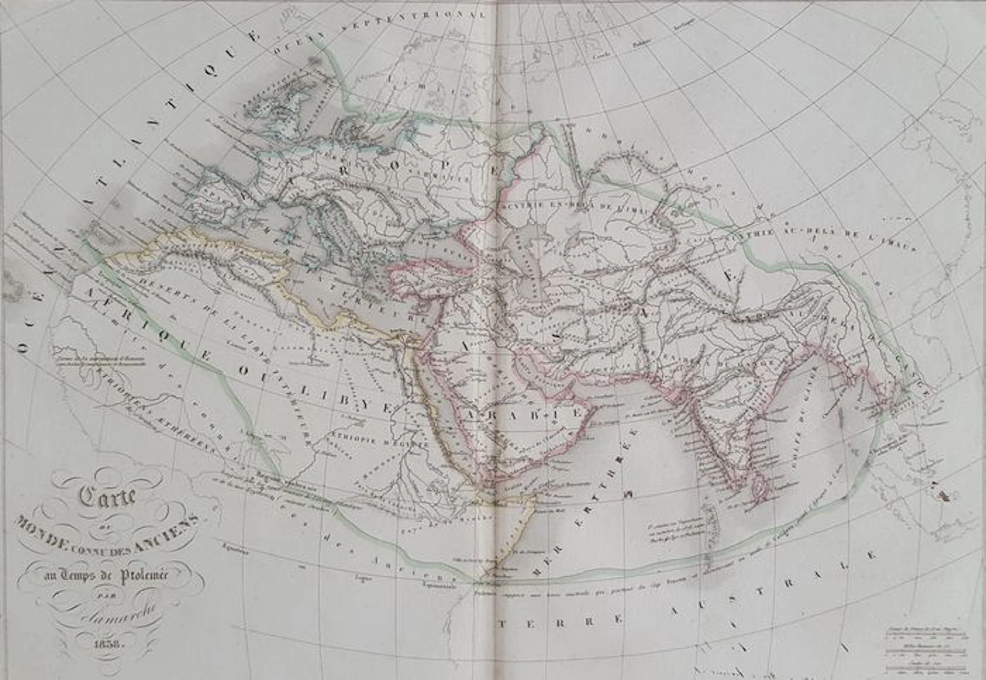 Old-World; Delamarche/Vaugondy - Carte du Monde connudes Anciens - 1845