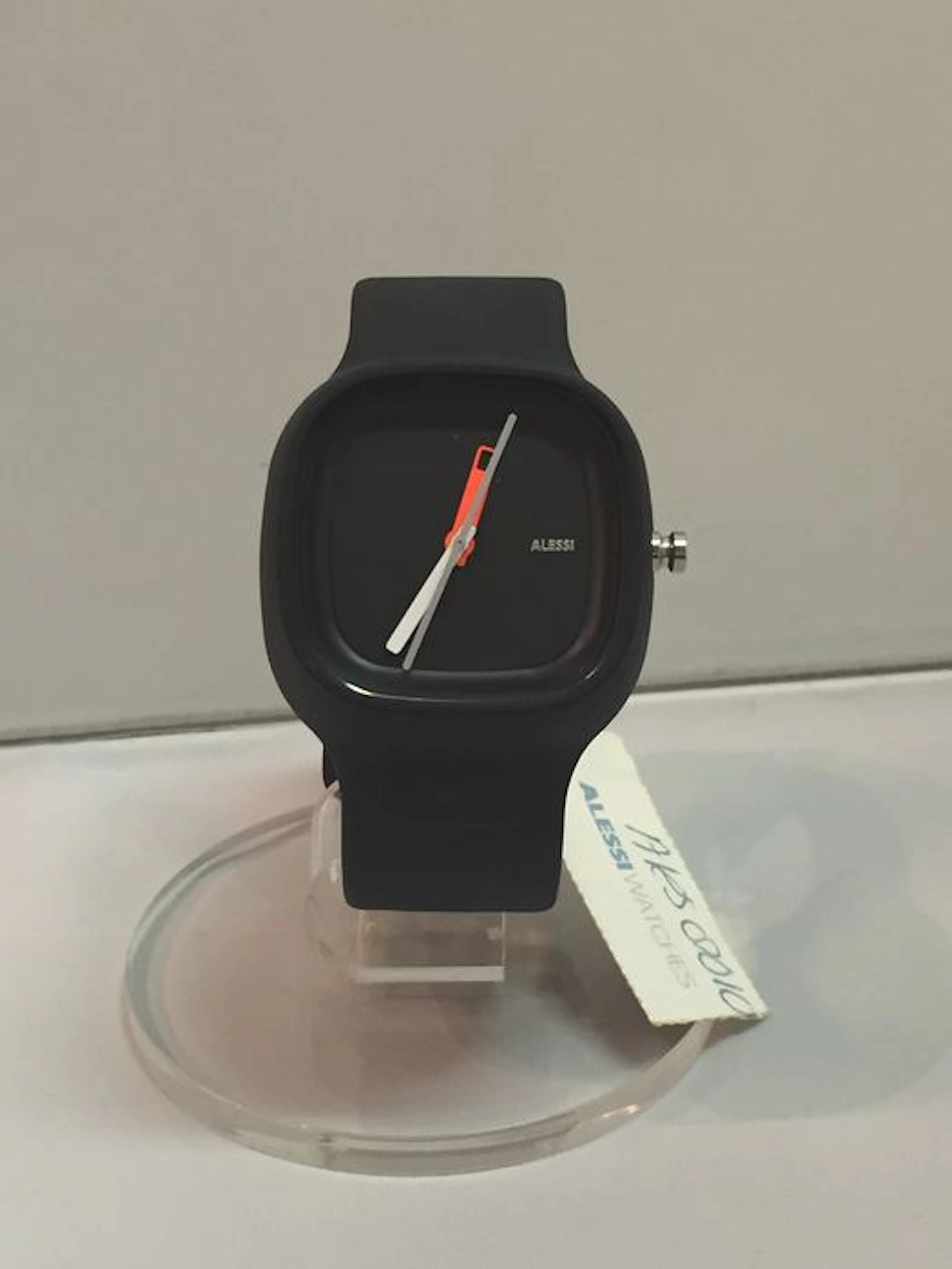 Alessi watch with separate second pointer - design Karim Rashid - unisex wristwatch - never worn.