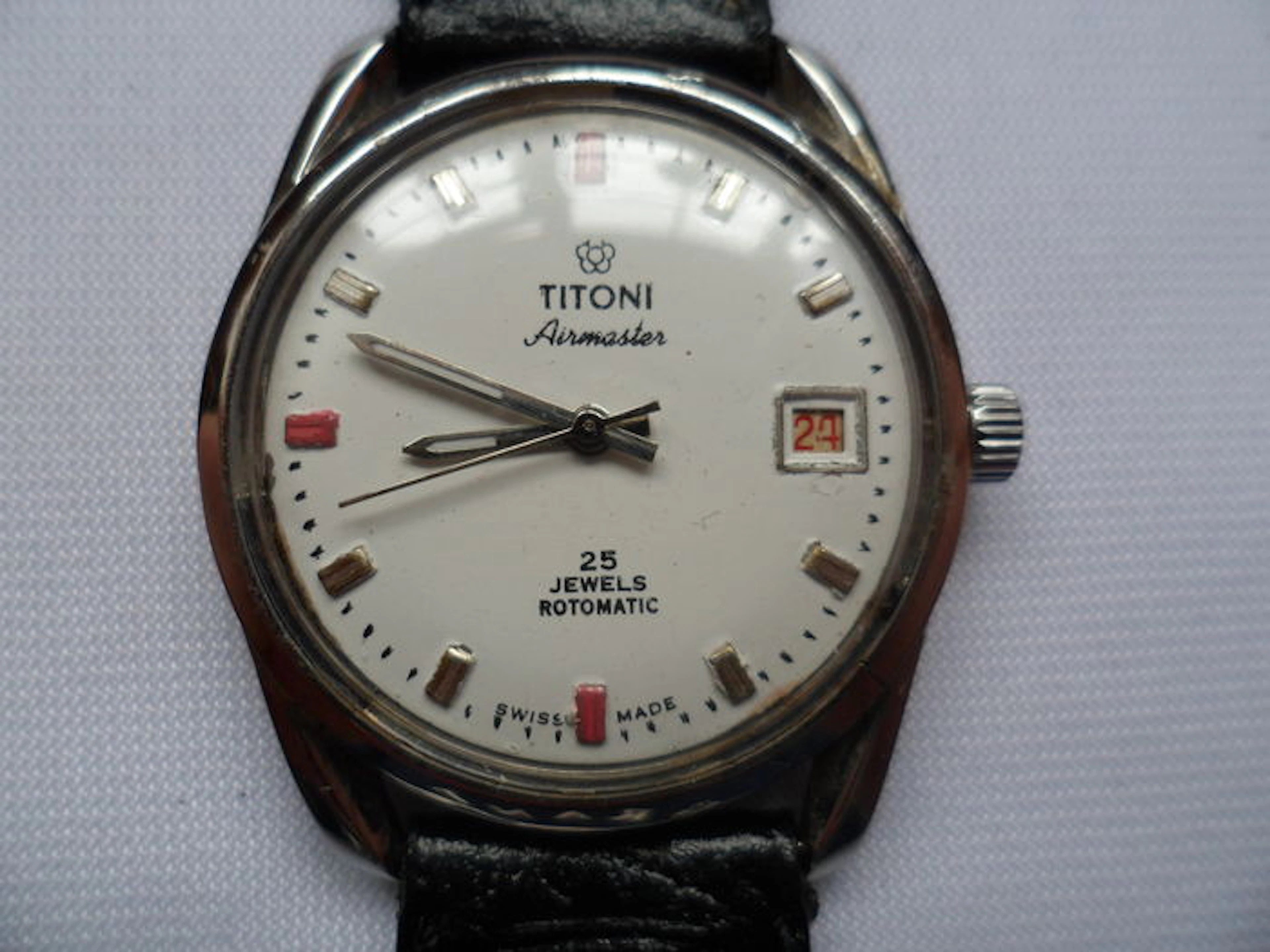 Titoni Airmaster Automatic, 25J Rotomatic Swiss ETA Movement – Gents' wristwatch c. 1960 vintage