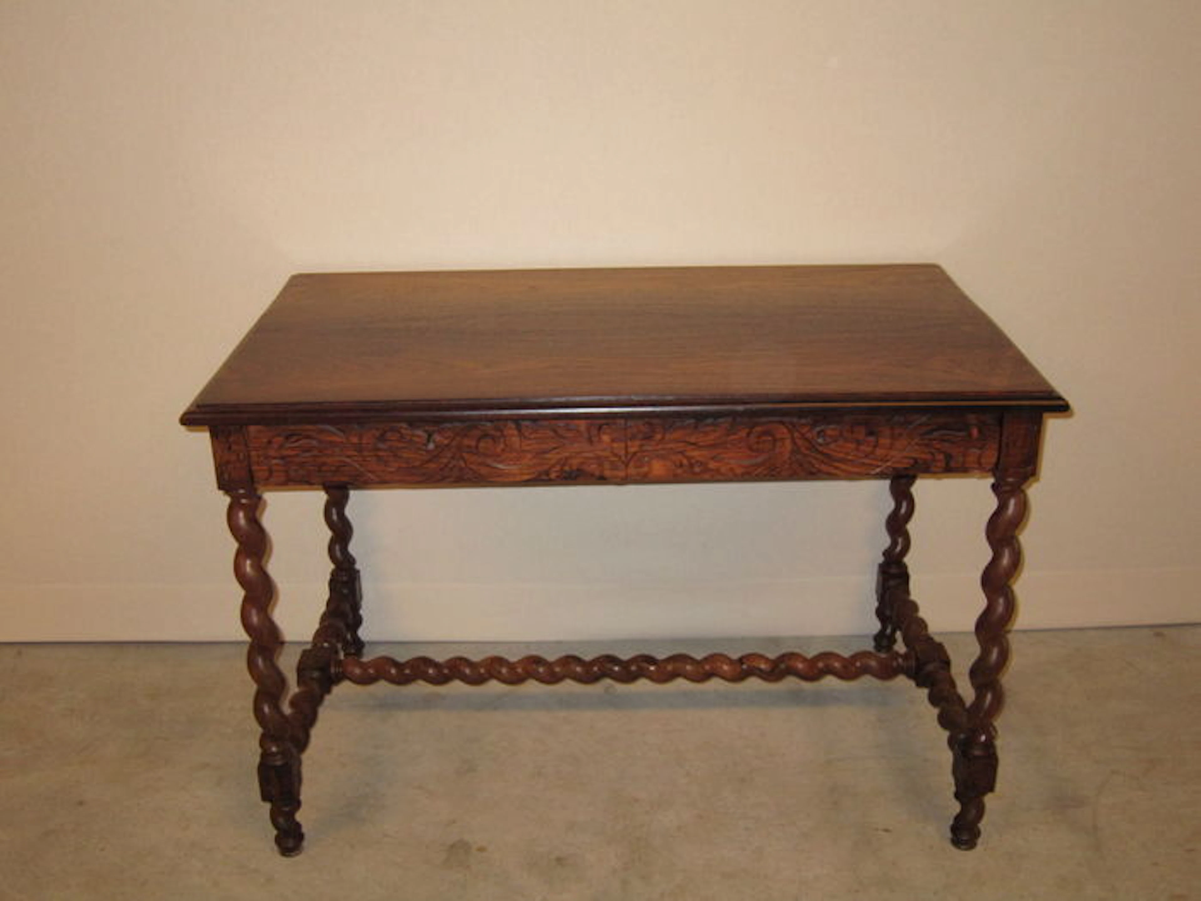 A rosewood writing table - probably Colonial - second half 19th century