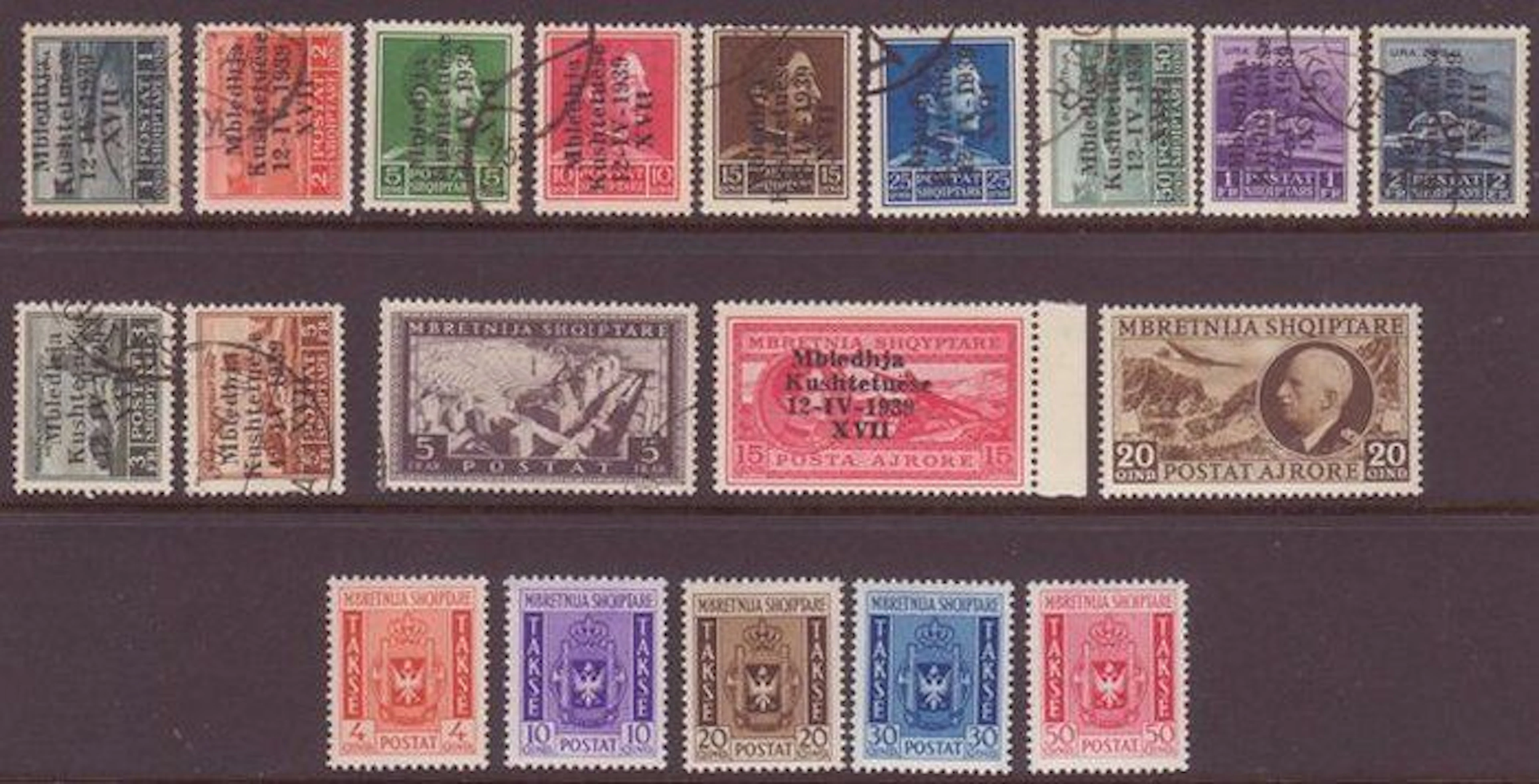 Occupazioni Italiane Albania 1939/1940 - Piccolo lotto de francobolli