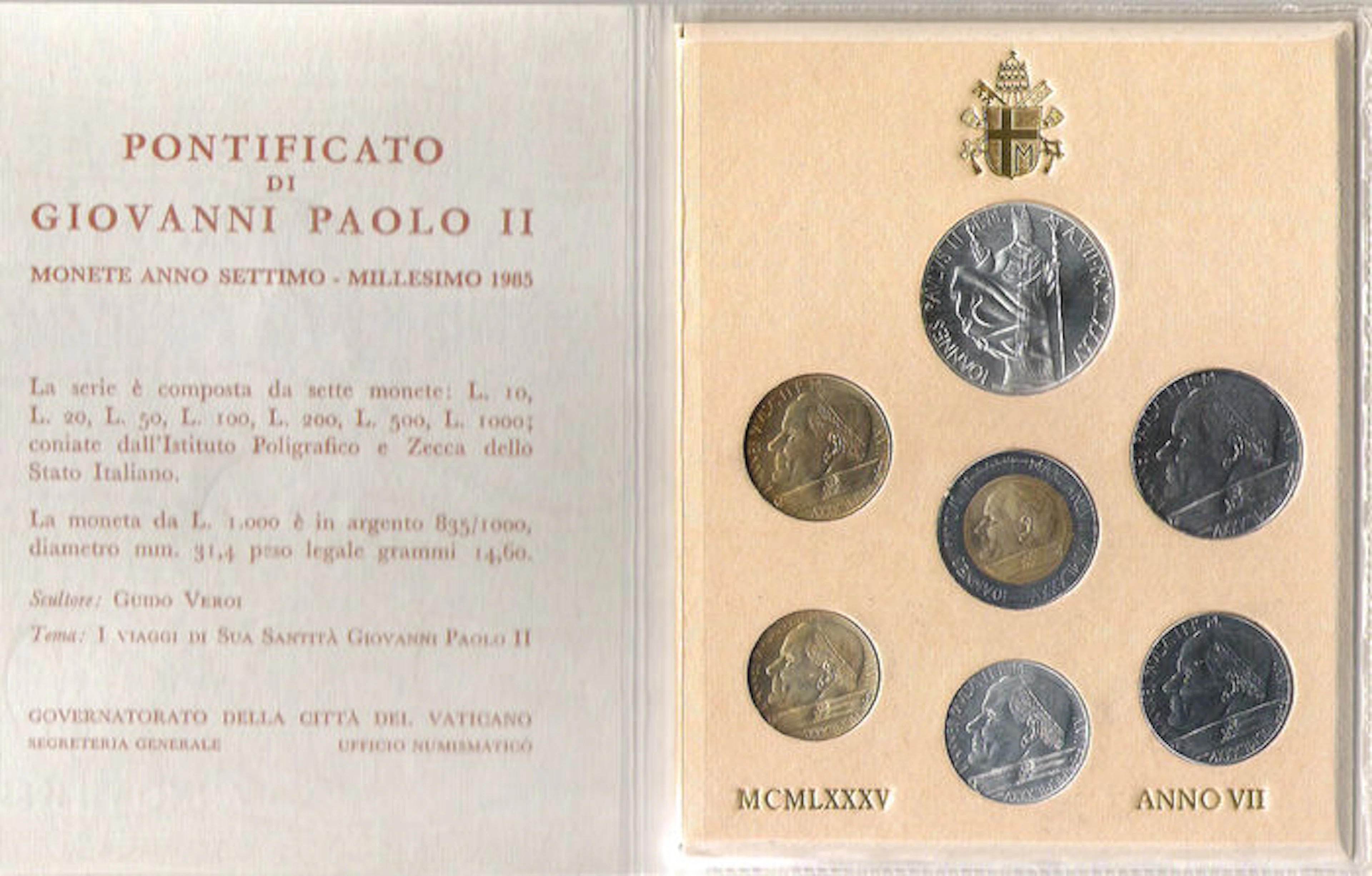 Vatican - Lot of 11 annual sets 1969/1989 Paul VI and John Paul II (incl. silver)