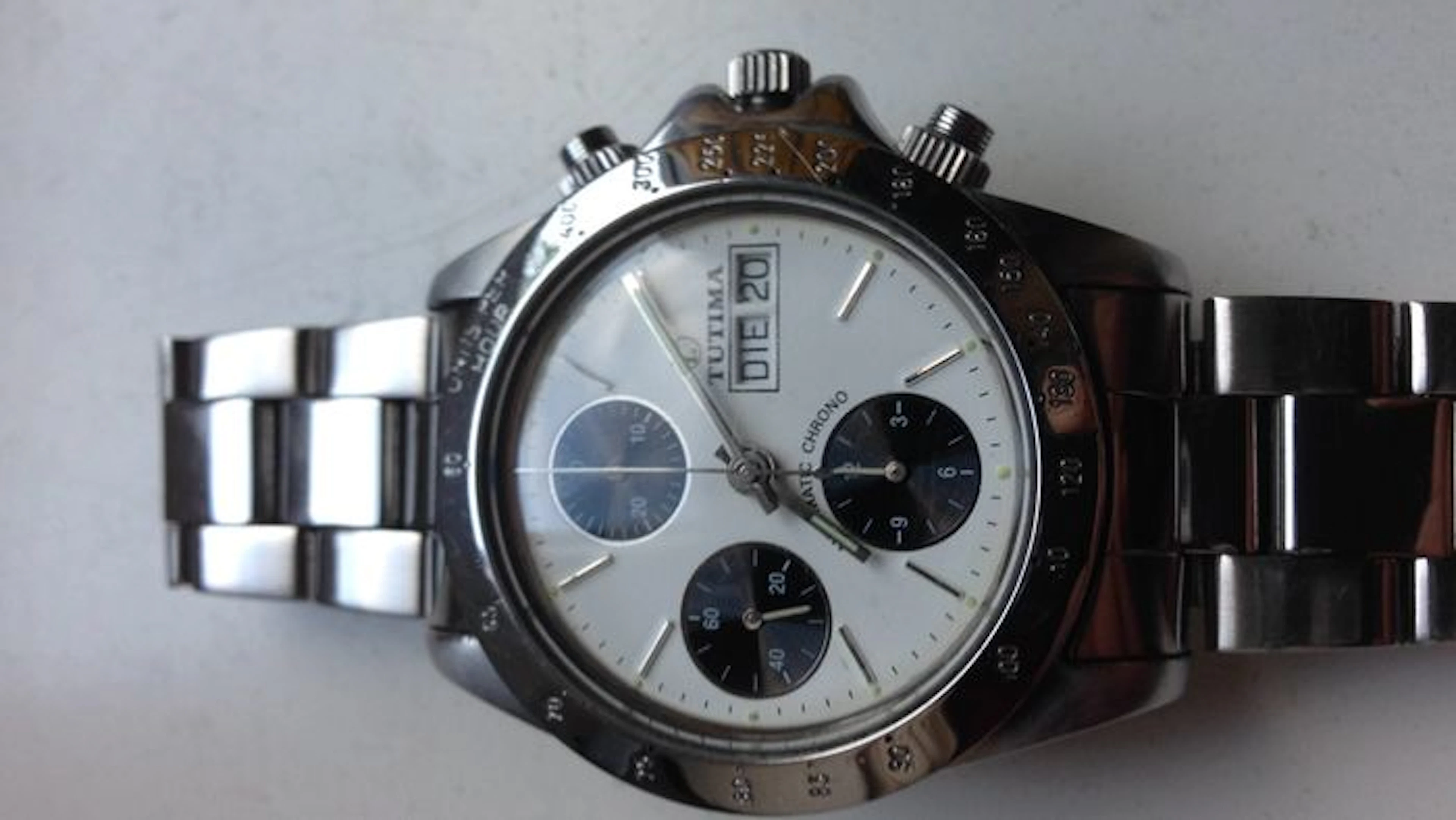 Tutima 793 chronograph - men's wristwatch - from the 1990s
