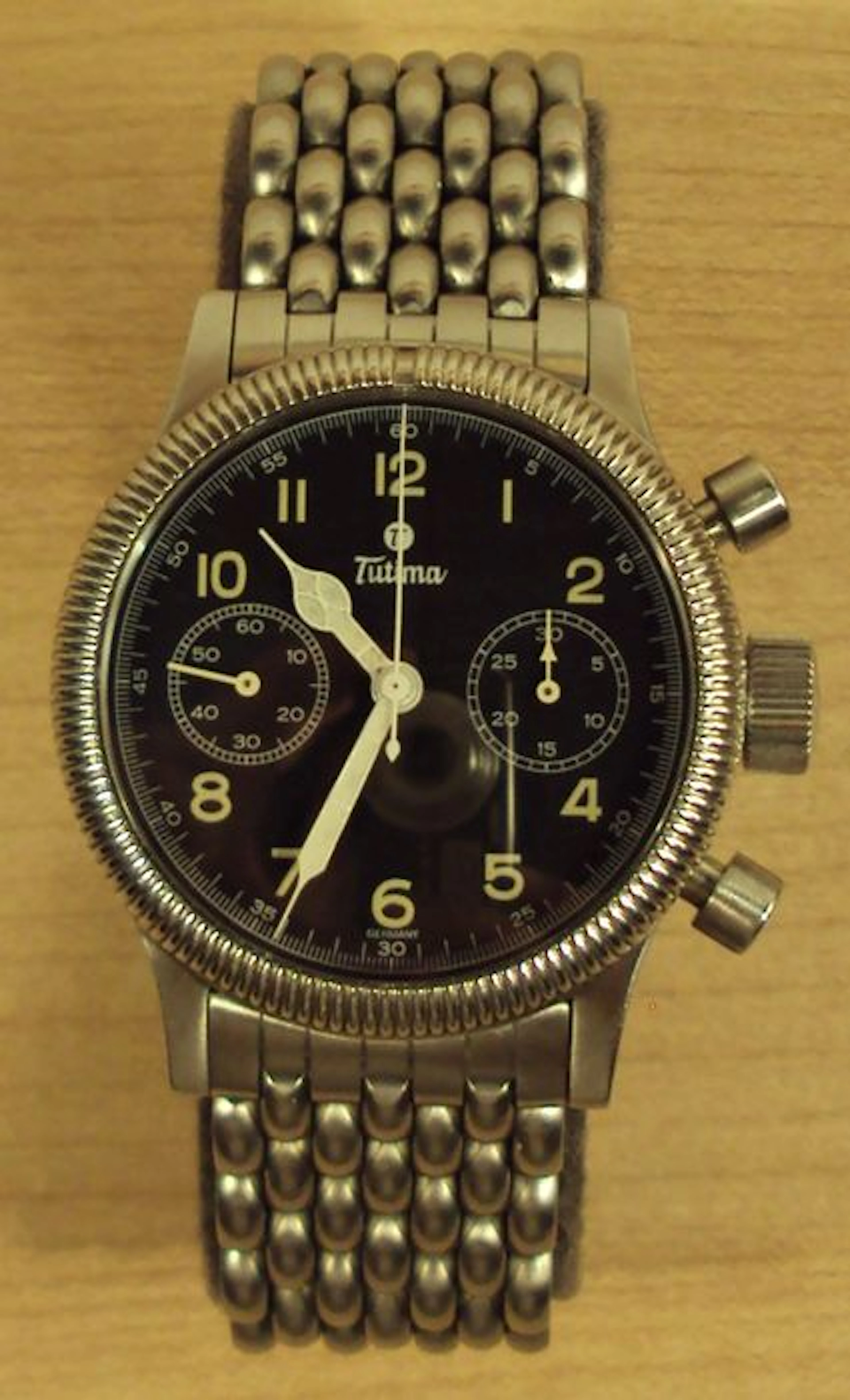 Tutima Flieger Chronograph (Luftwaffe 1941 replica). Men's wristwatch.