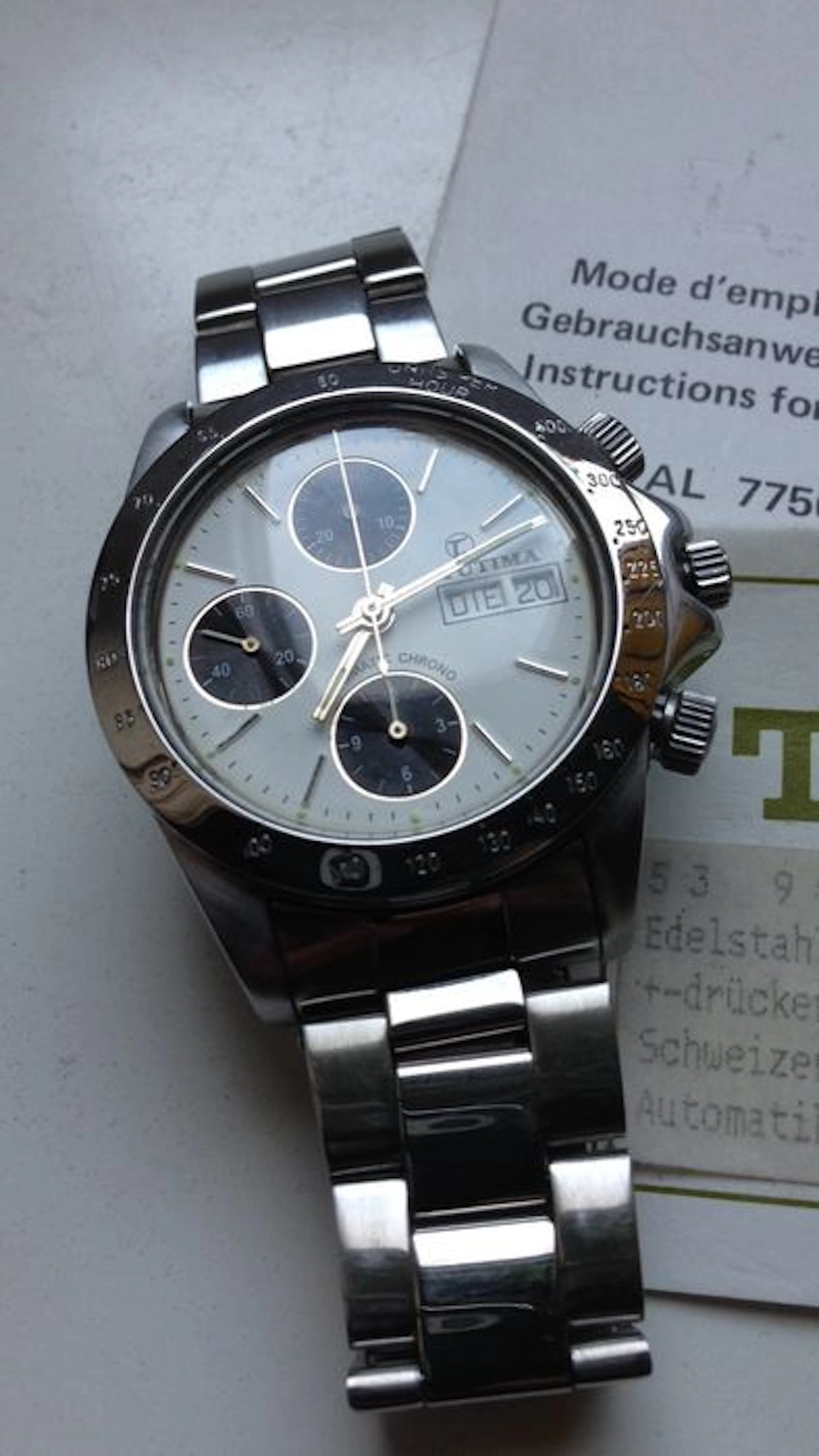Tutima 793 chronograph - men's wristwatch - from the 1990s