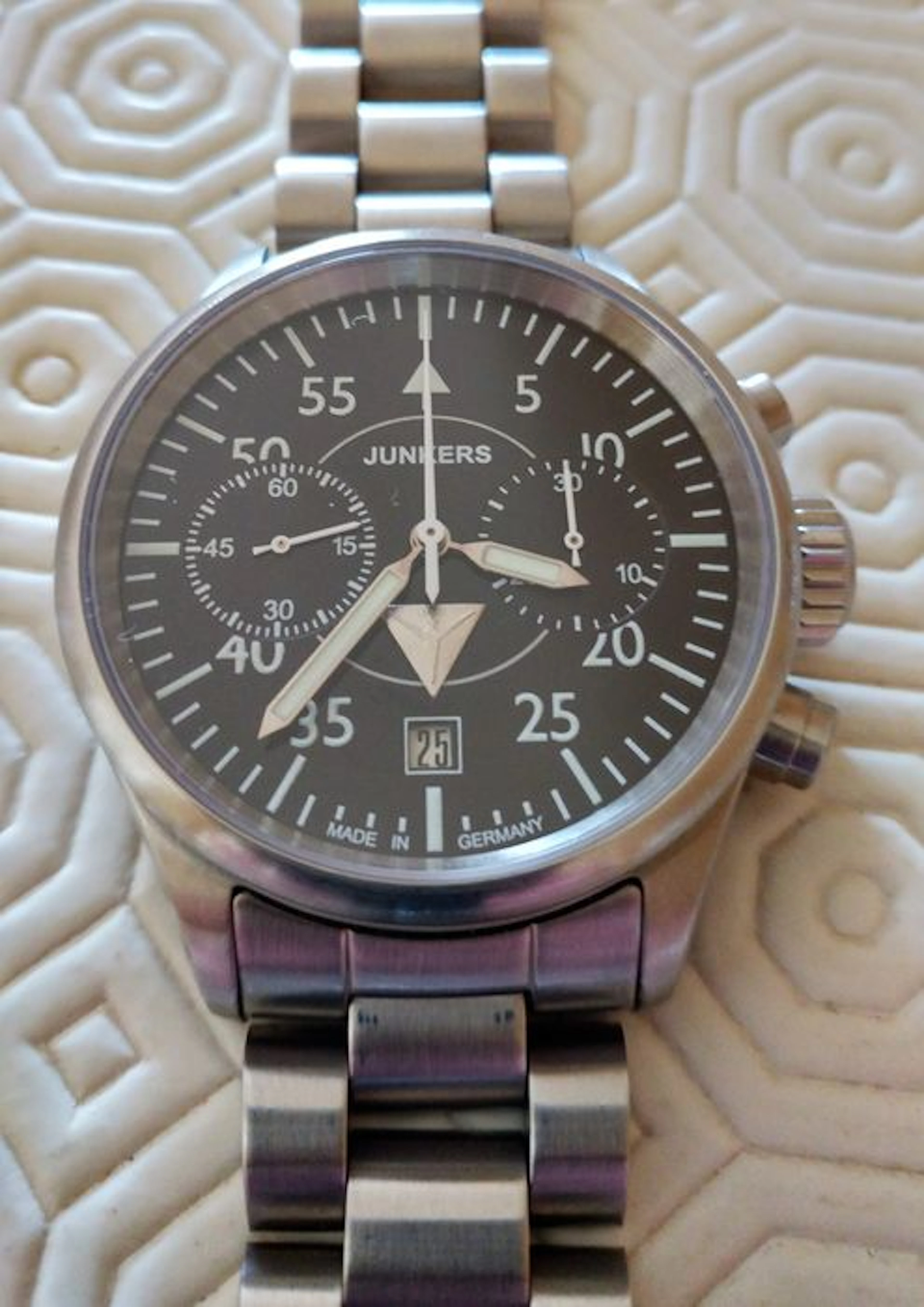 Junkers chronograph Luft hansa Fliegerstaffel (Cockpit) JU52 – Serial No. 6206 – Men's watch – 2007