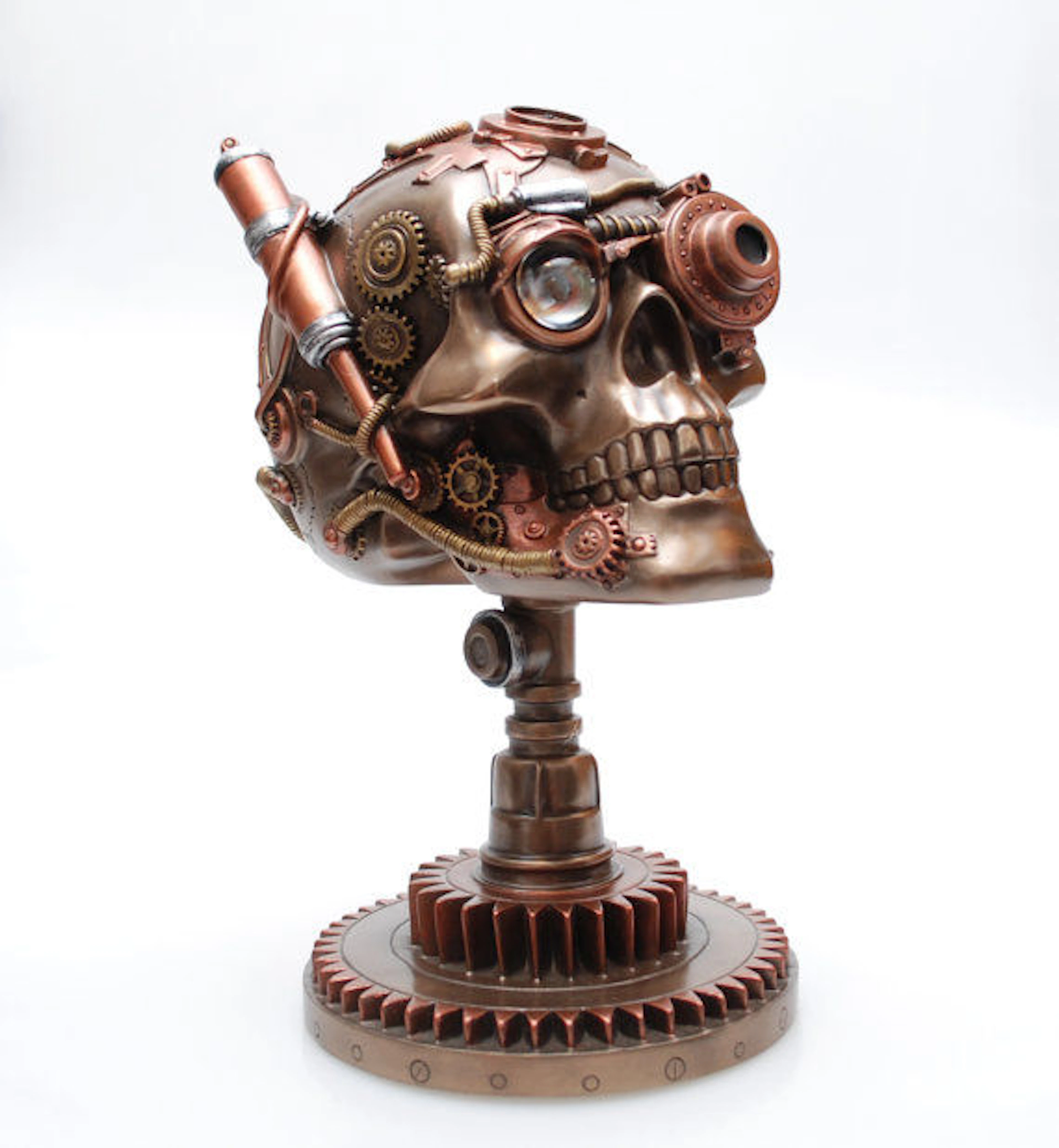 Steampunk Veronese Design - Skull Gear Statue