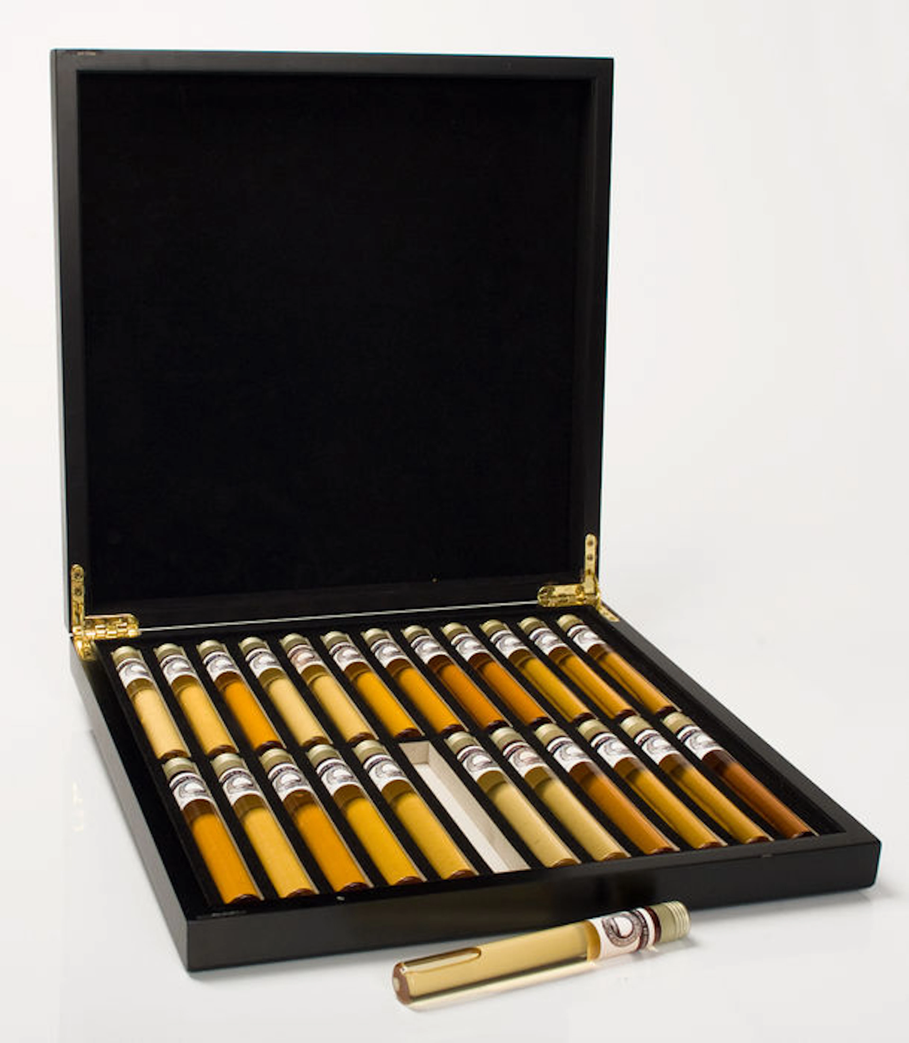 Nosing & Tasting luxury black wooden box