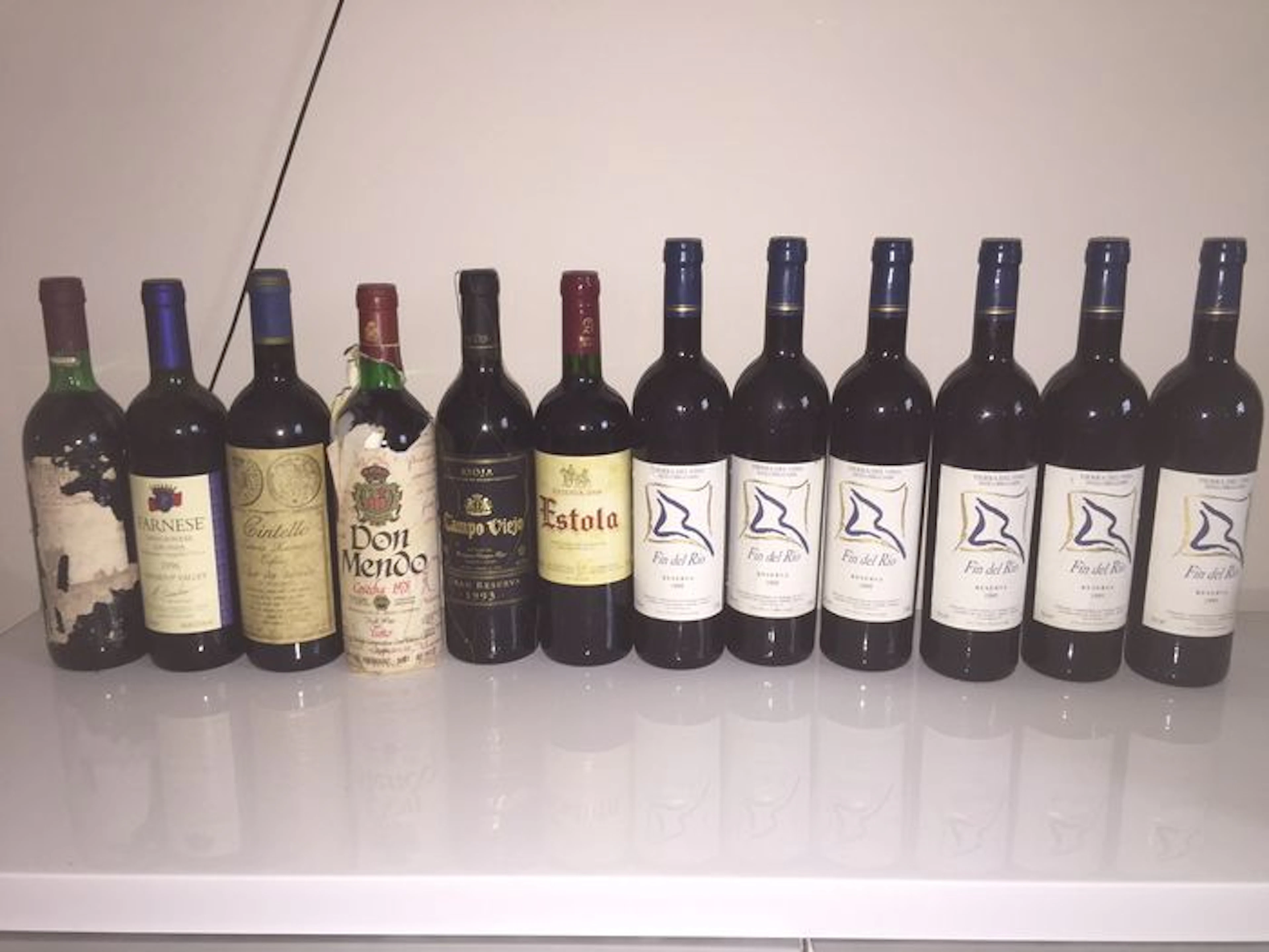 1995 6x Fin del Rio Reserve, 2004 Estola Reserva, 1993 Campo Viejo Gran Reserva, 1978 Don Mendo Cosecha, 1992 Cintello Tavola, 1996 Farnese Farnetto