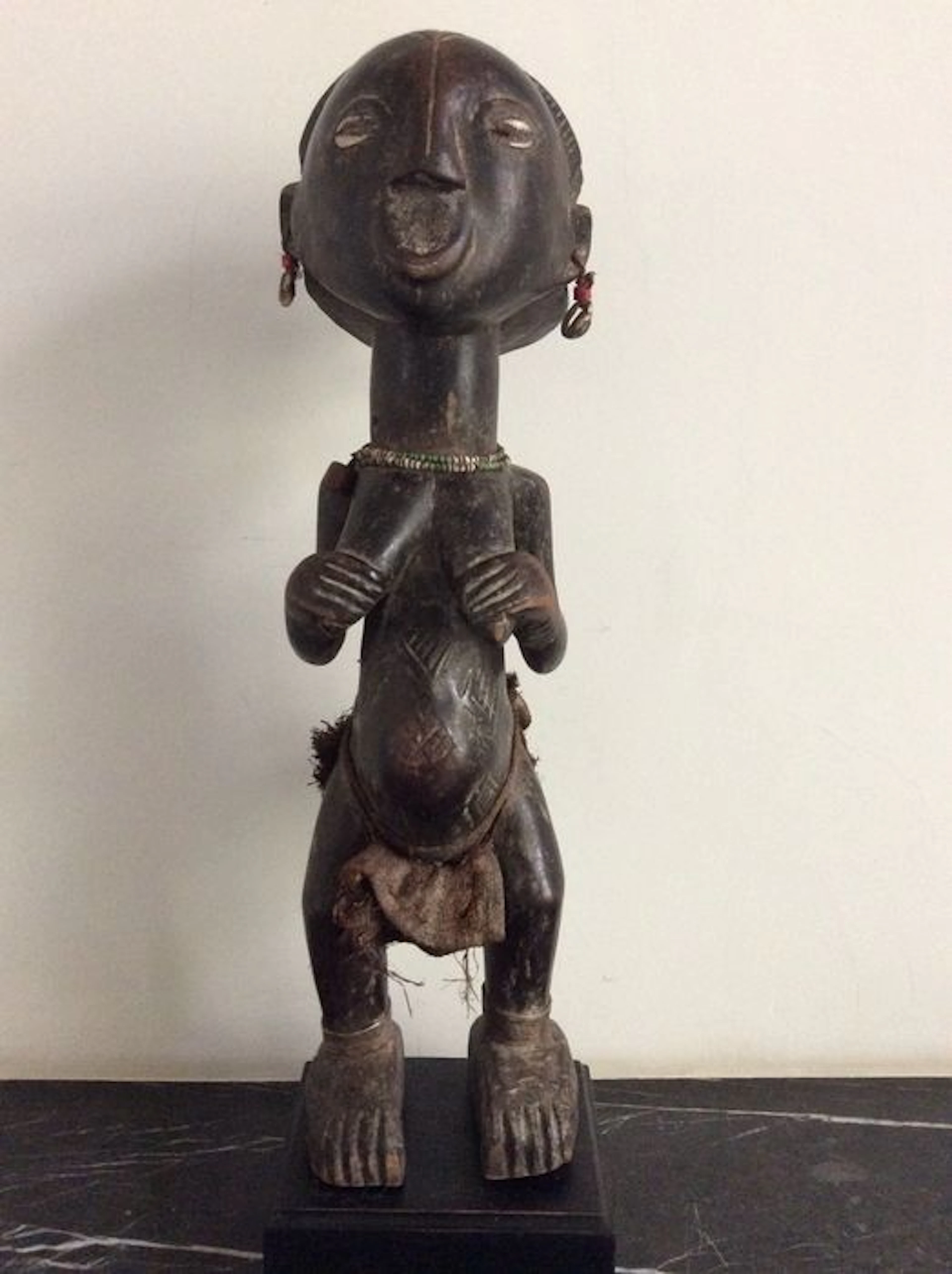 Female ancestor figure - LUBA (Upemba) - Ex. Belgian Congo.