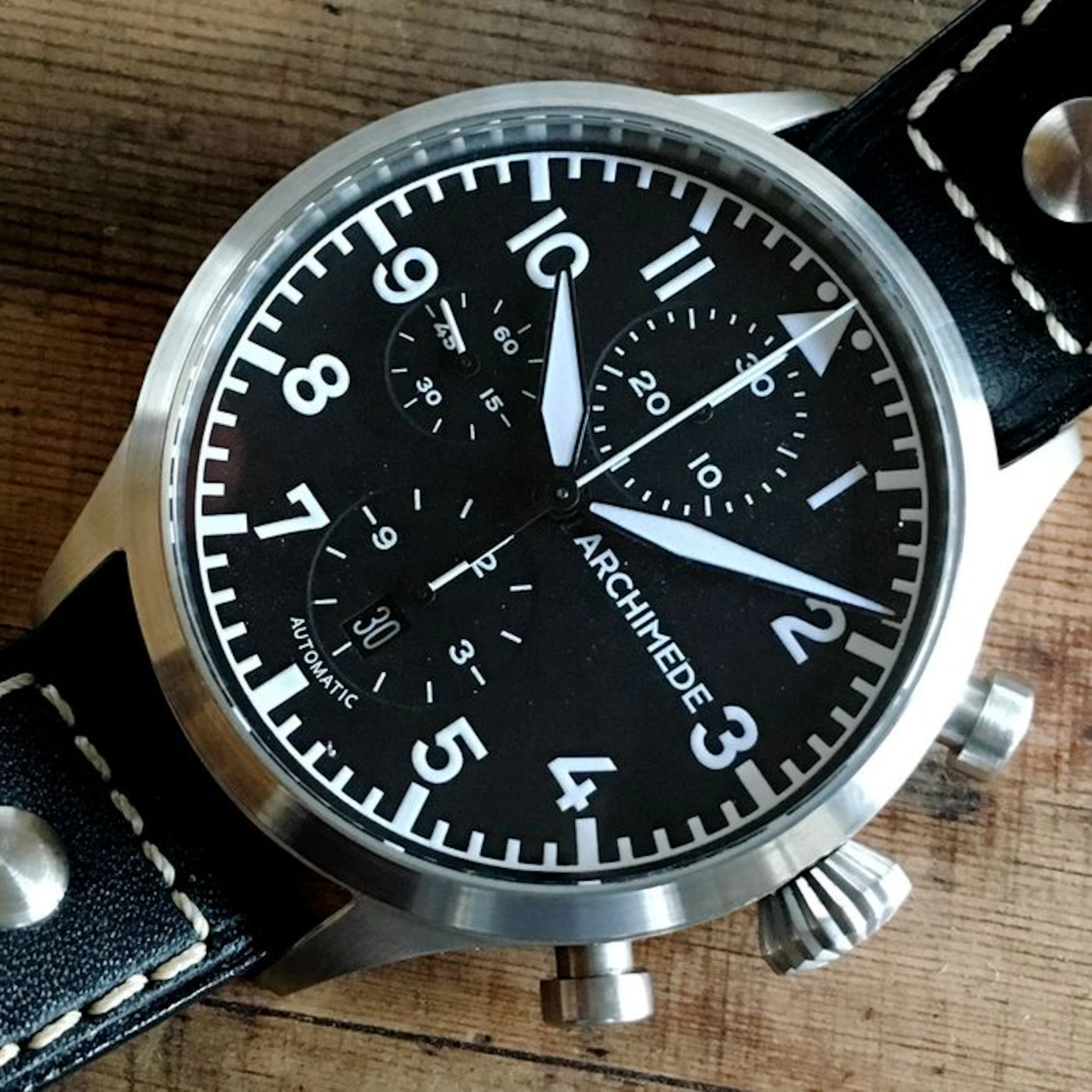 Archimede Flieger Uhr Chronograph