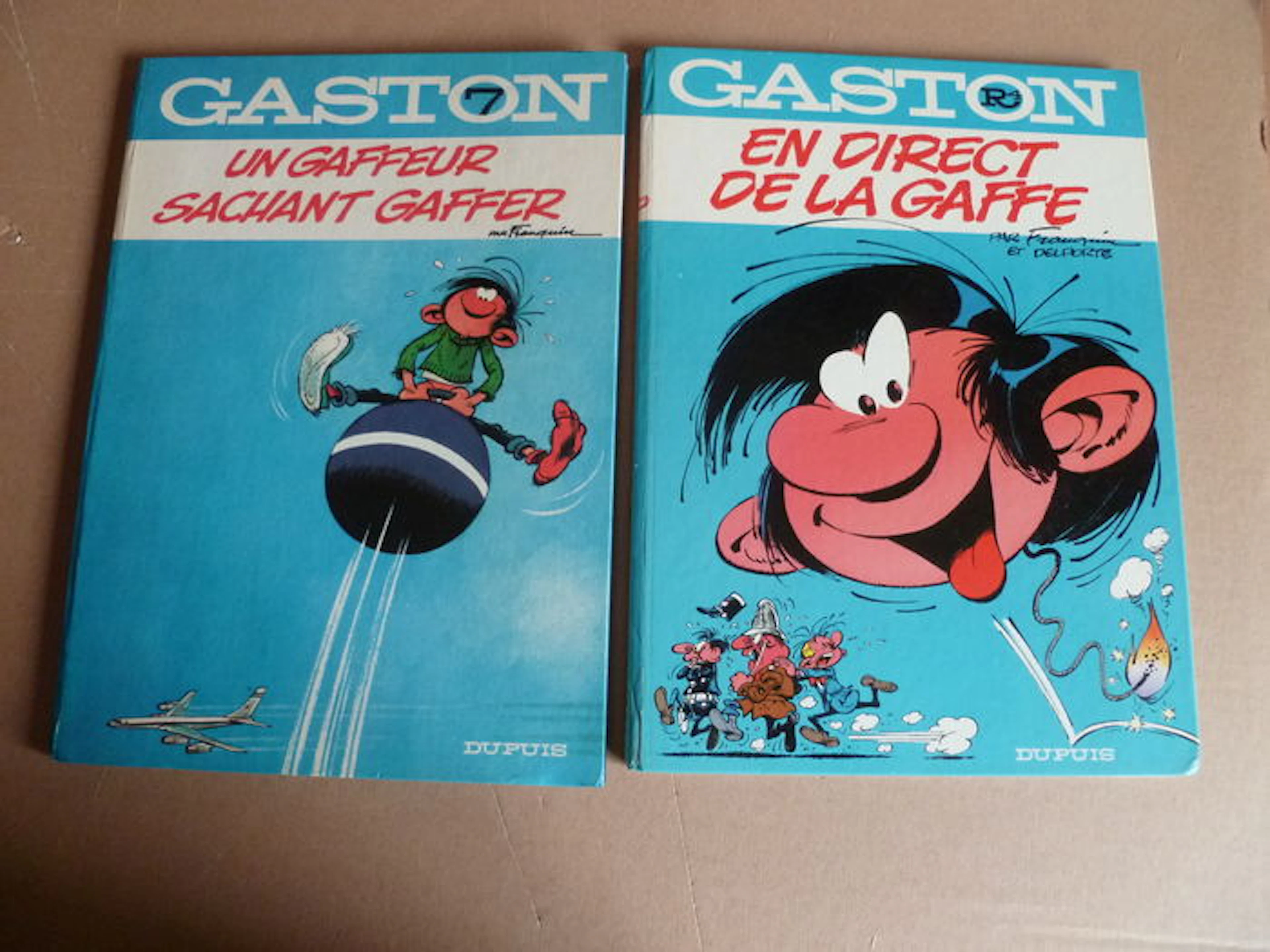 Gaston Lagaffe T7 + R4 - Un gaffeur sachant gaffer + En direct de la gaffe - 2x C - EO (1969/1974)