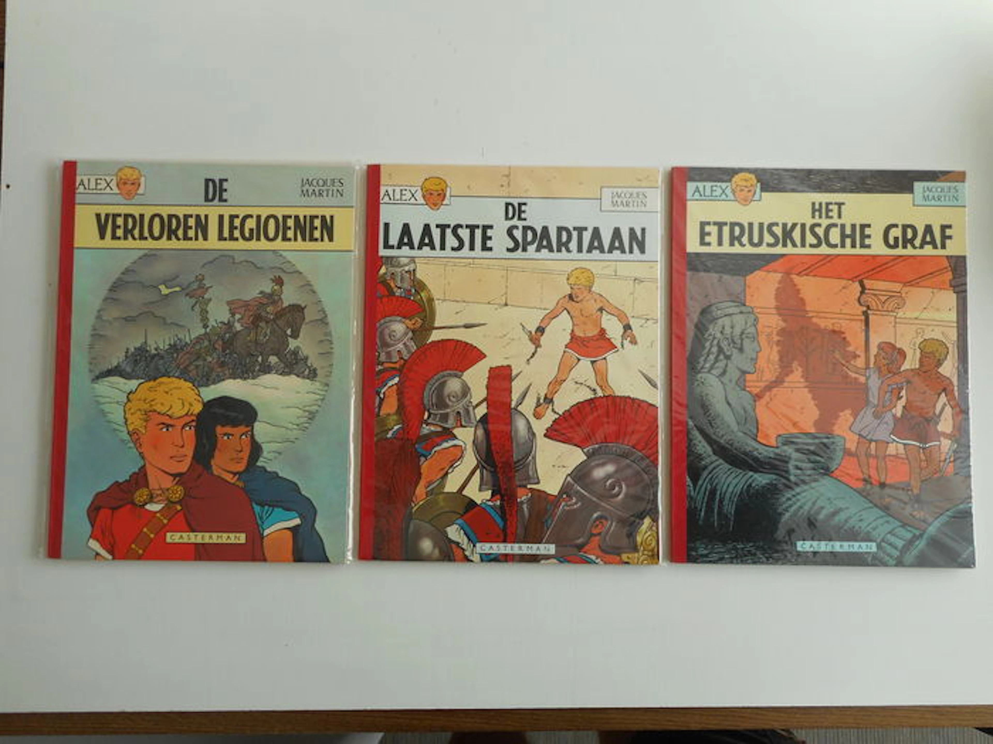 Alex - De Laatste Spartaan - De Verloren Legioenen - Het Etruskische Graf - sc linnen rug - 2x 1e druk / 1x 2e druk (1968/1969)