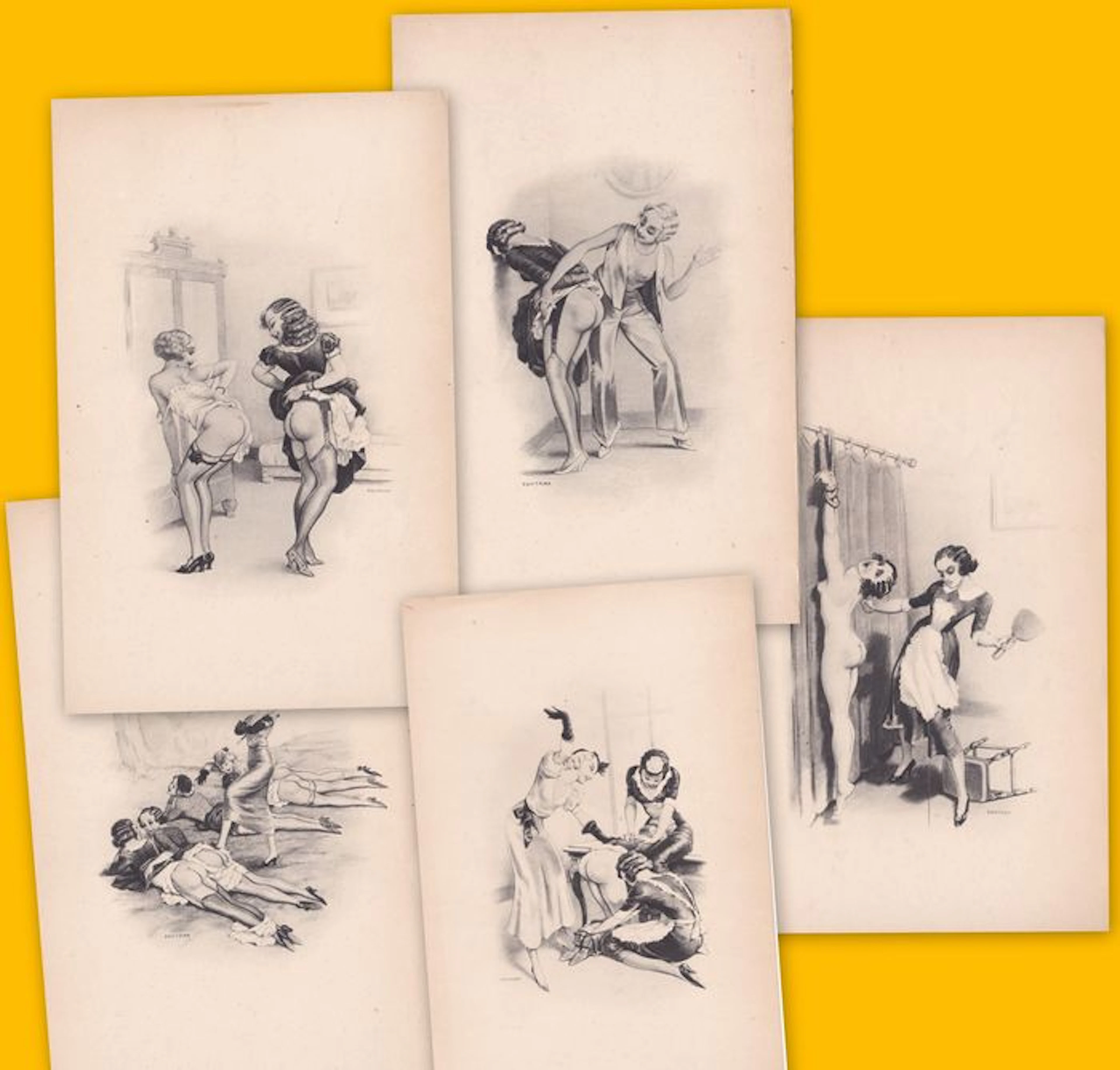 Arte Grafica; 5 stampine francesi de Fontana ( Leo Fontan) - Anni '20