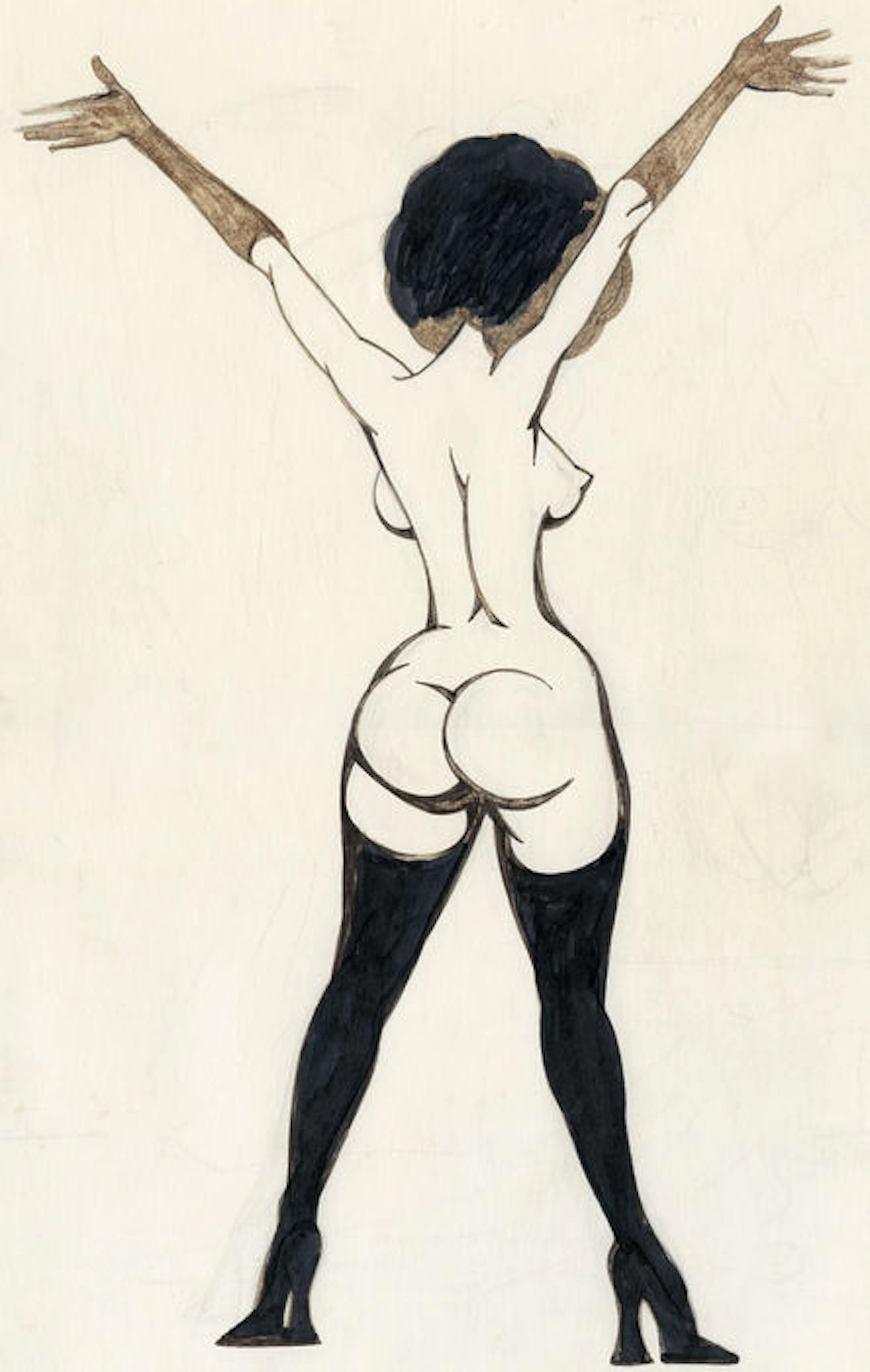 Obra original; Enrique Navarro - Chica de espaldas - ca 1975