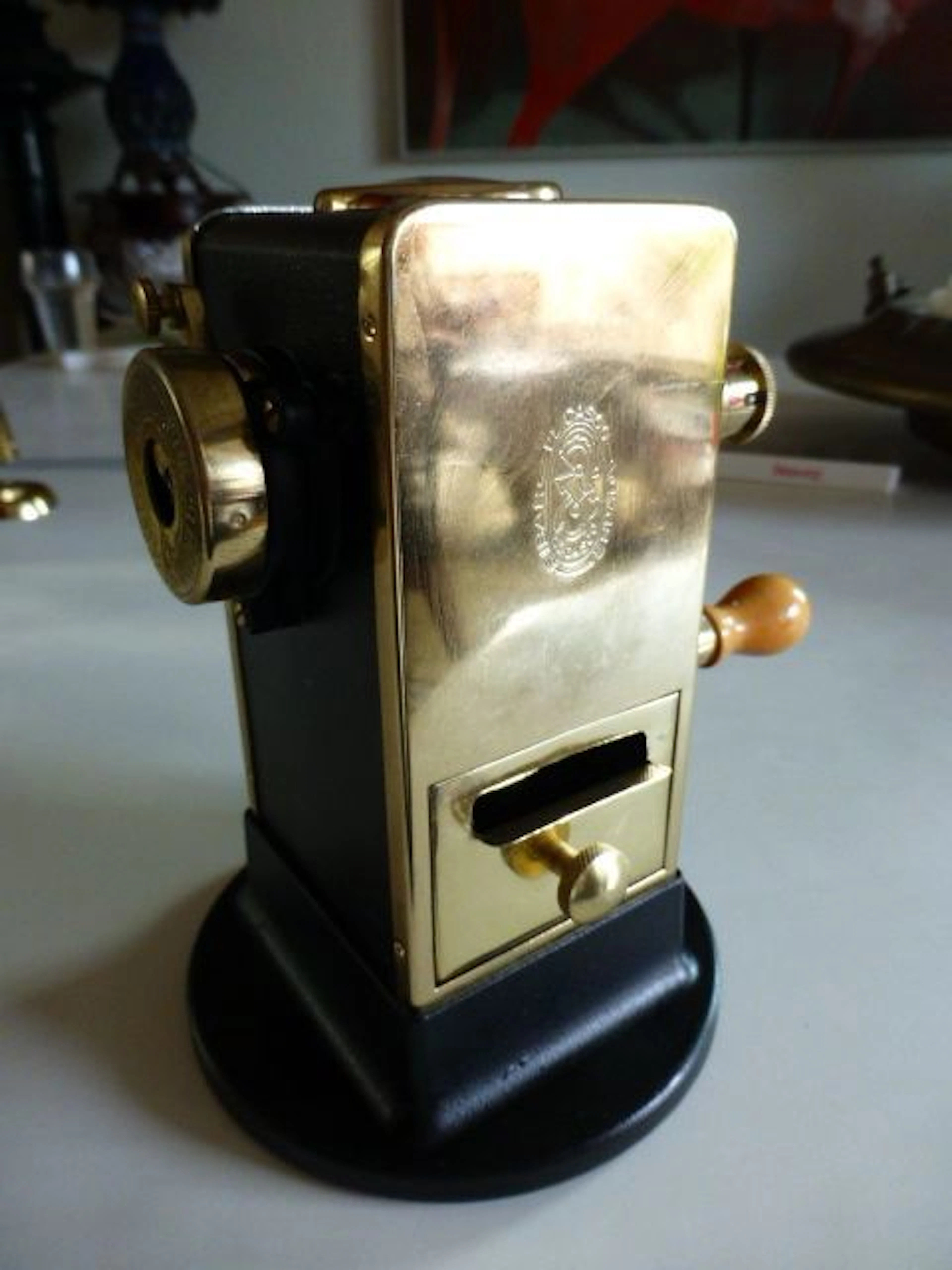 El Casco. Pencil sharpener, stapler, perforator, vintage desk calendar and letter opener.
