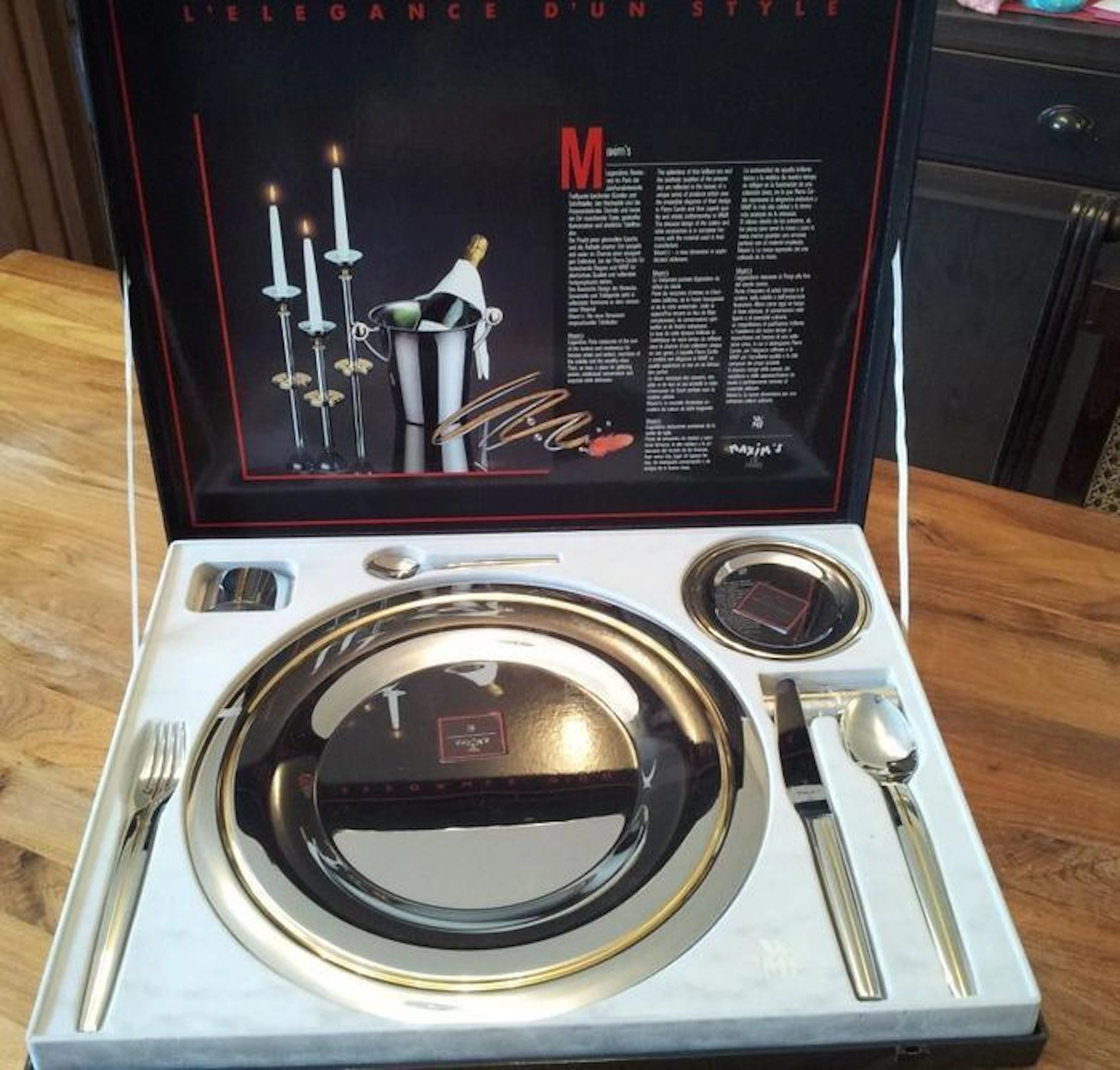WMF 1 person dinner set / Dinner for one "Rue royalle" by Maxim's de Paris in its original packaging