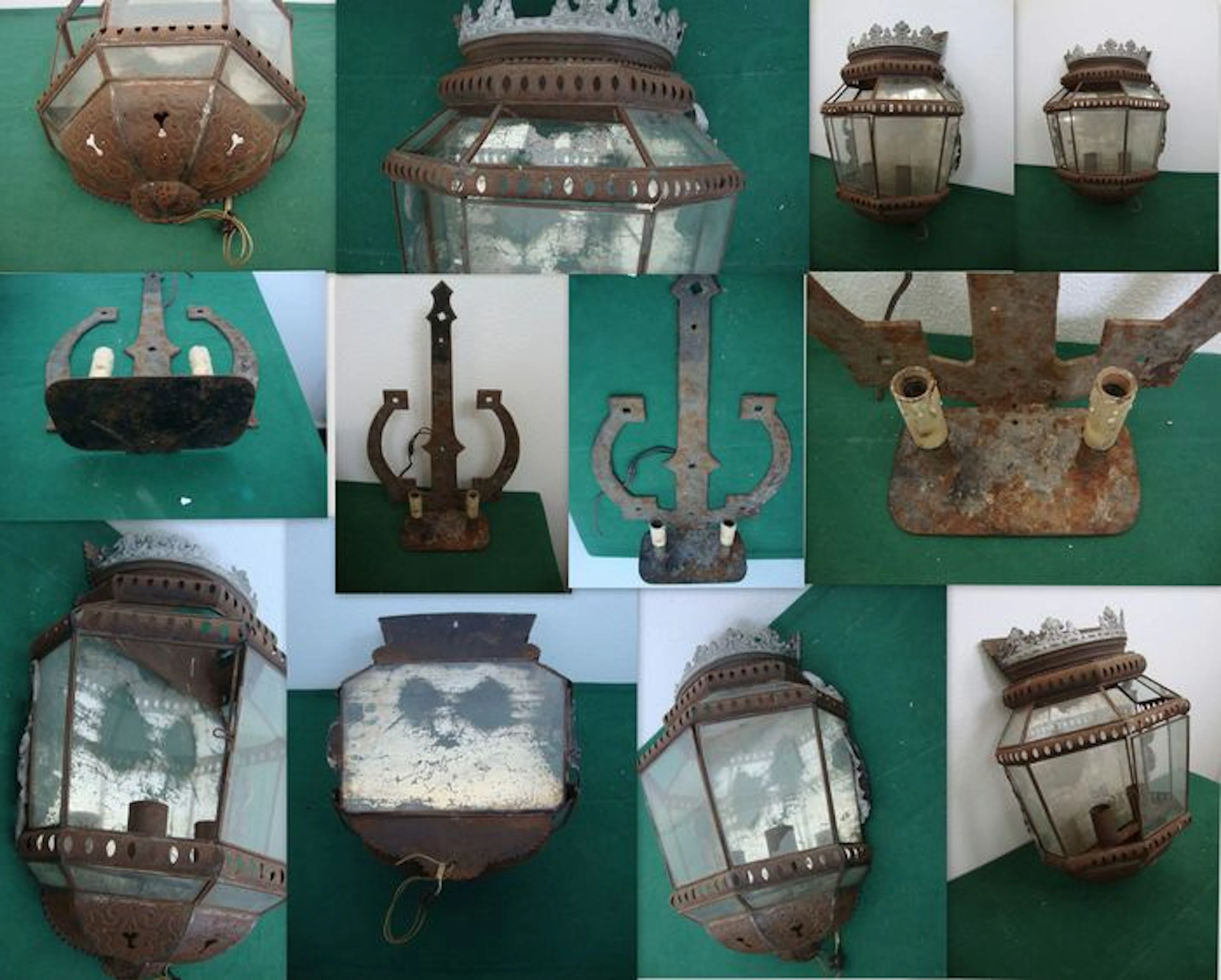 lot 2 lamps for decoration , in need of restoration, c.a. 1920