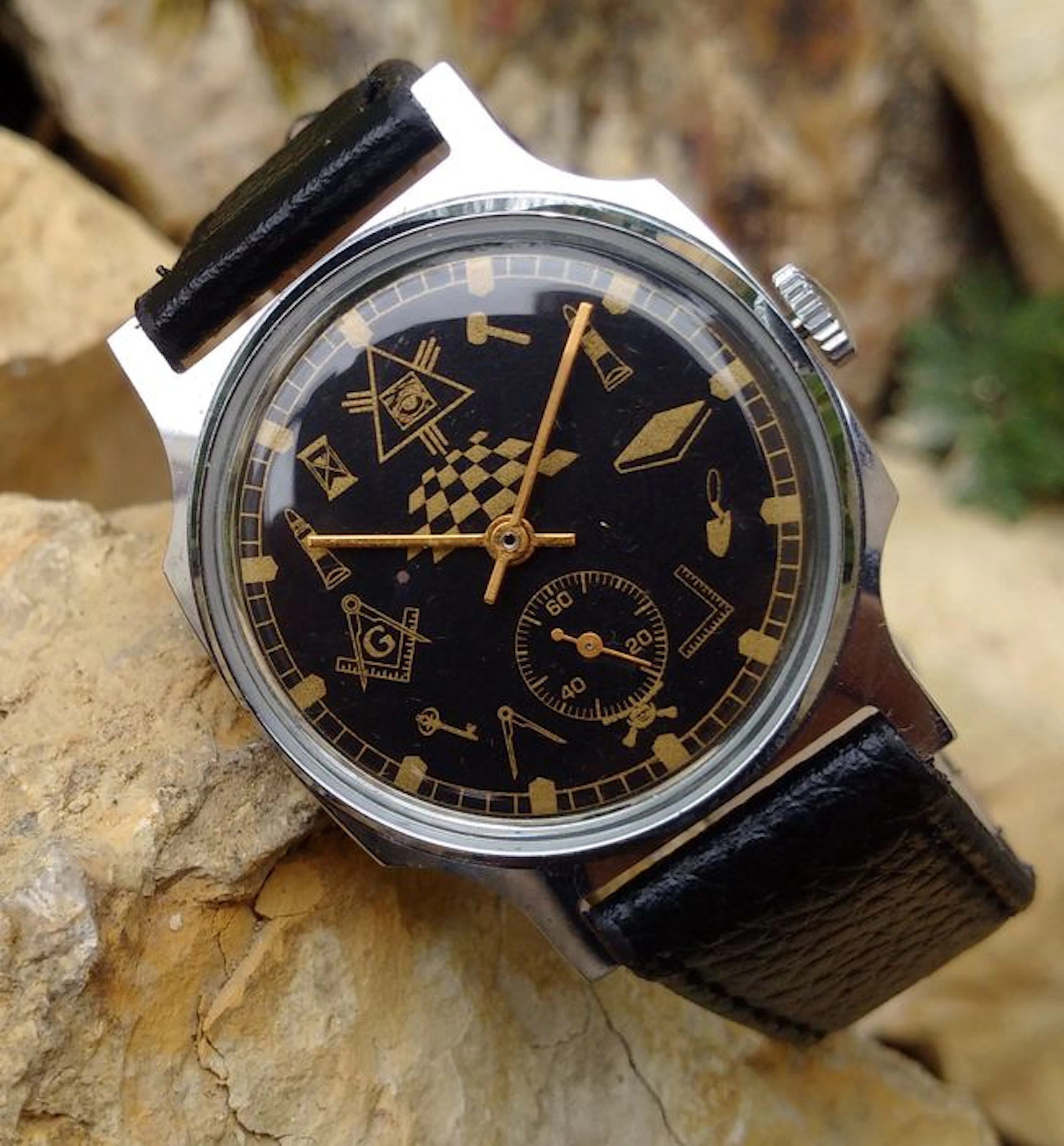 Pobeda Zim "Masonic" – watch for men – 70s