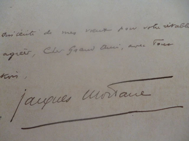 Letter signed by Jacques Mortane - 1919