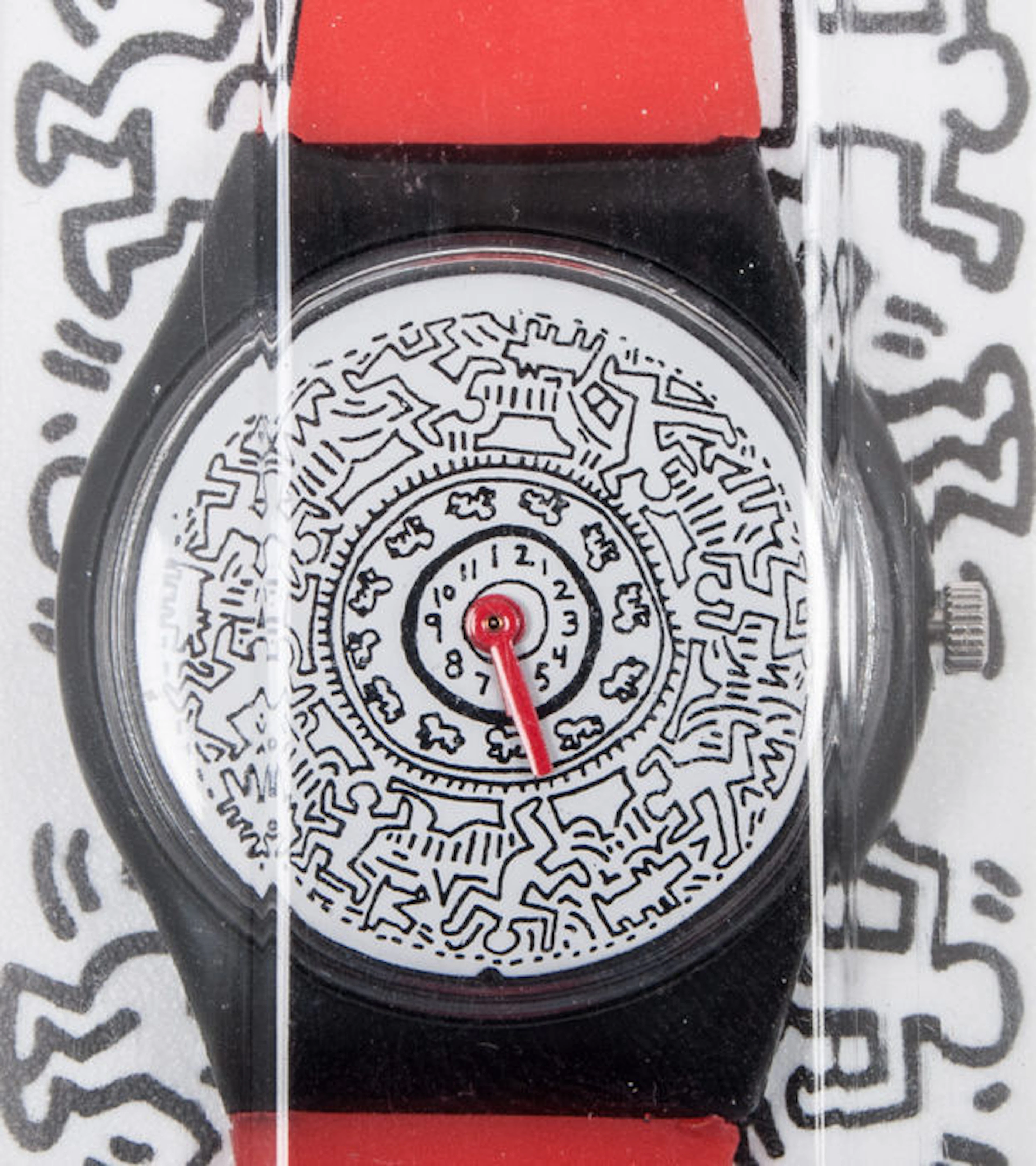 2 wristwatches: Keith Haring – Wristwatch – 1992 + Lego Watch System – Wristwatch – 1996