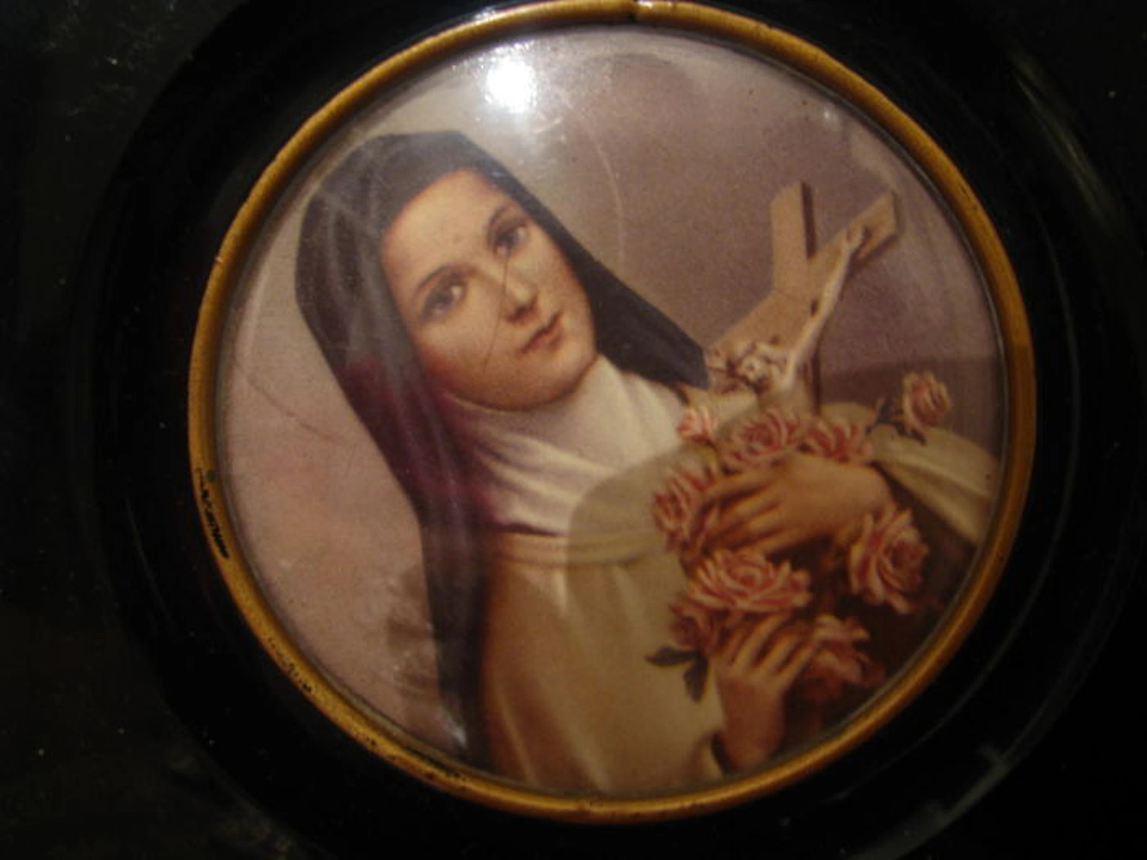 Coraçao imaculado de maria e sete pequenas cruzes . seculo 19/20