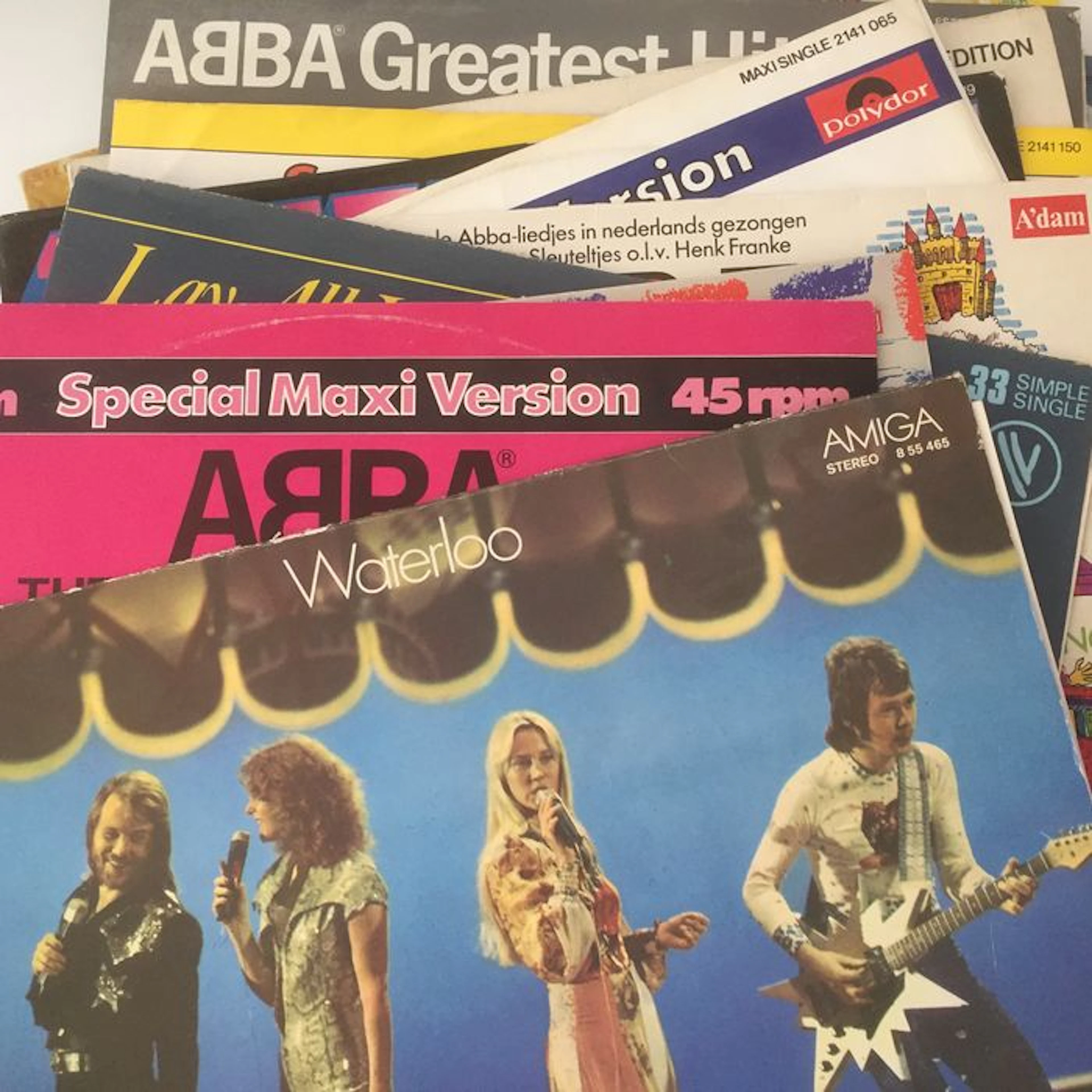 Abba, beautiful collection of 13 records including various very hard to find late 70s/early 80s maxisingles
