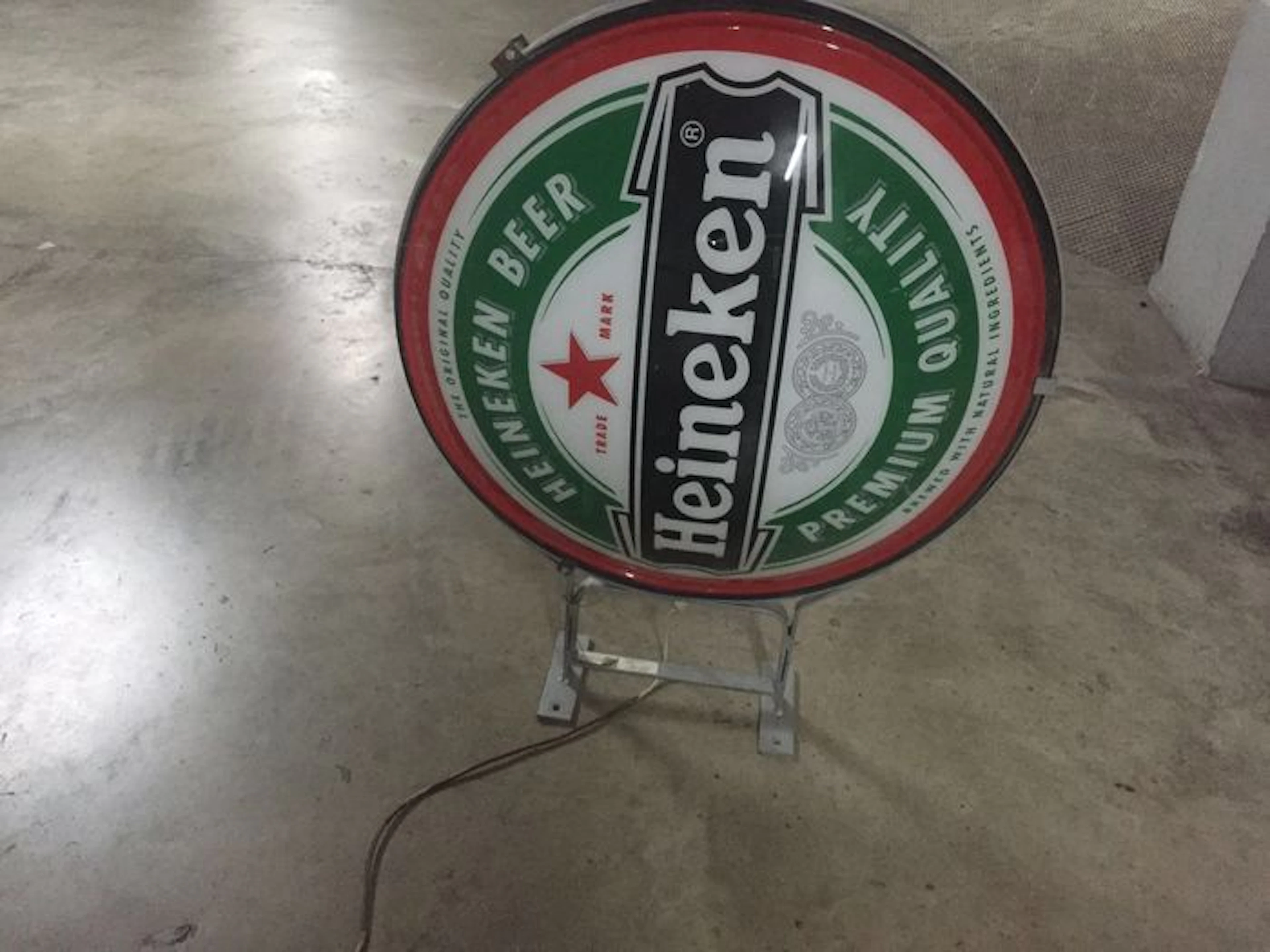 Cartel luminoso Heineken. Finales siglo XX