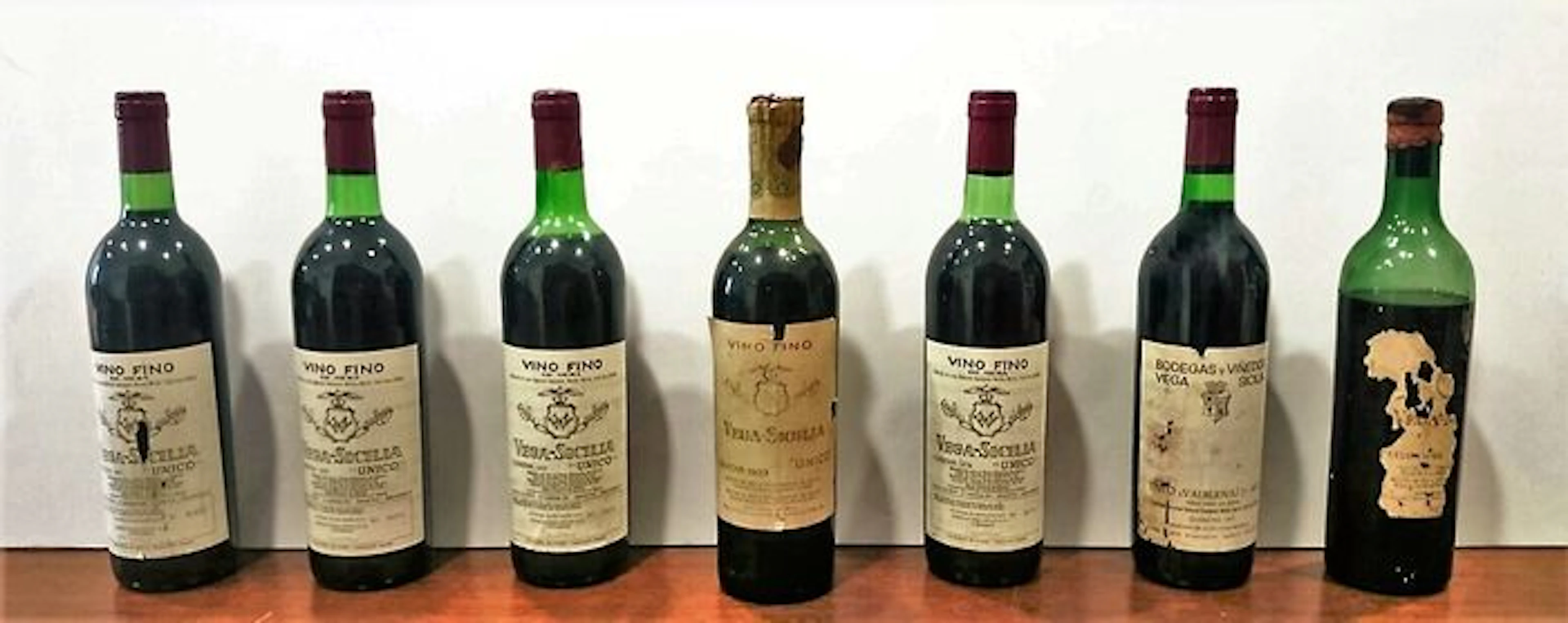 Vega Sicilia Unico 1929, 1946, 1967, 1969 (x2) & 1972 – Valbuena 5° Year 1975, Rioja Monte Real 1973 & Rioja Siglo 1970 – 9 Bottles