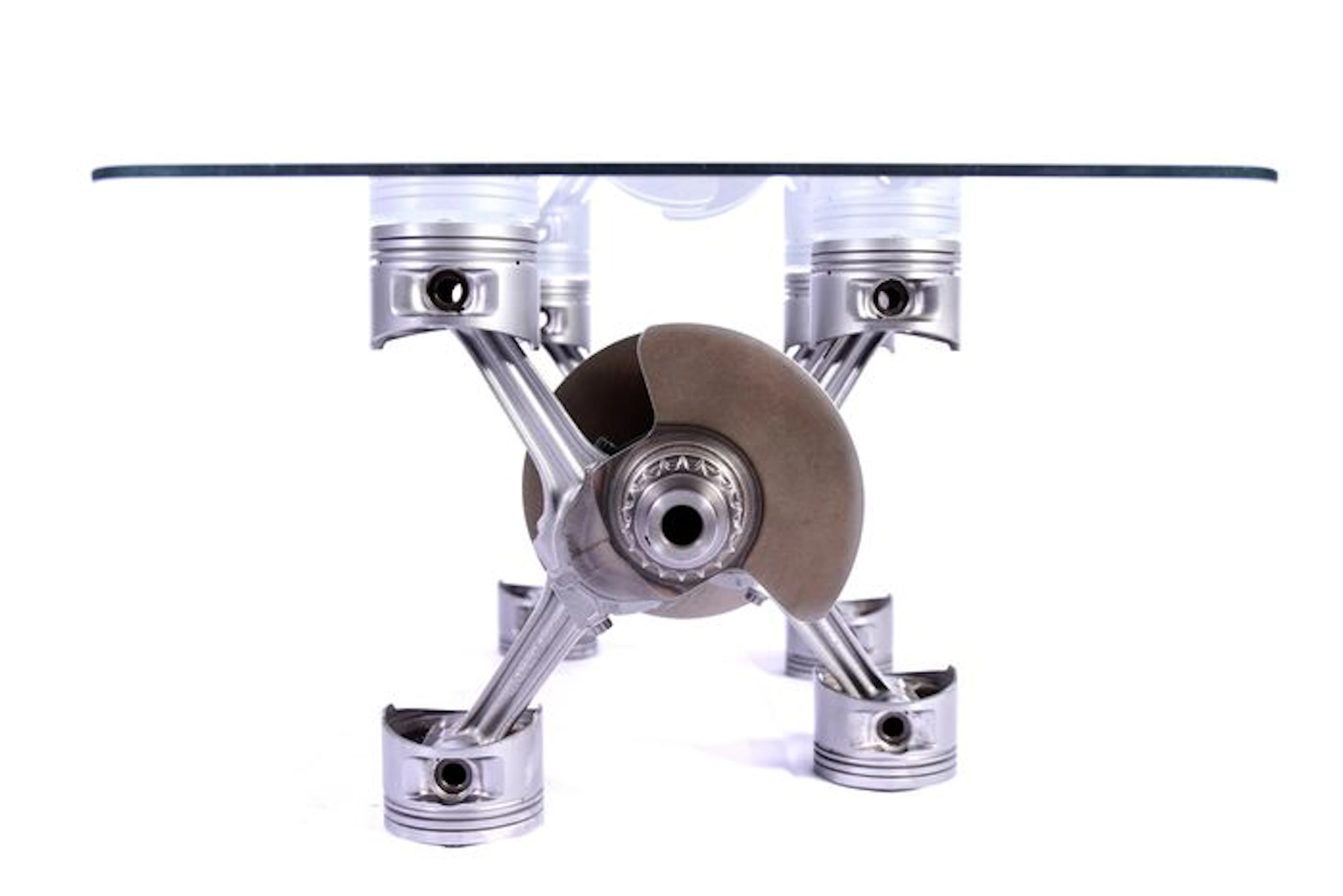 Top-Gear-style coffee table - Pagani Zonda crankshaft - V12 engine