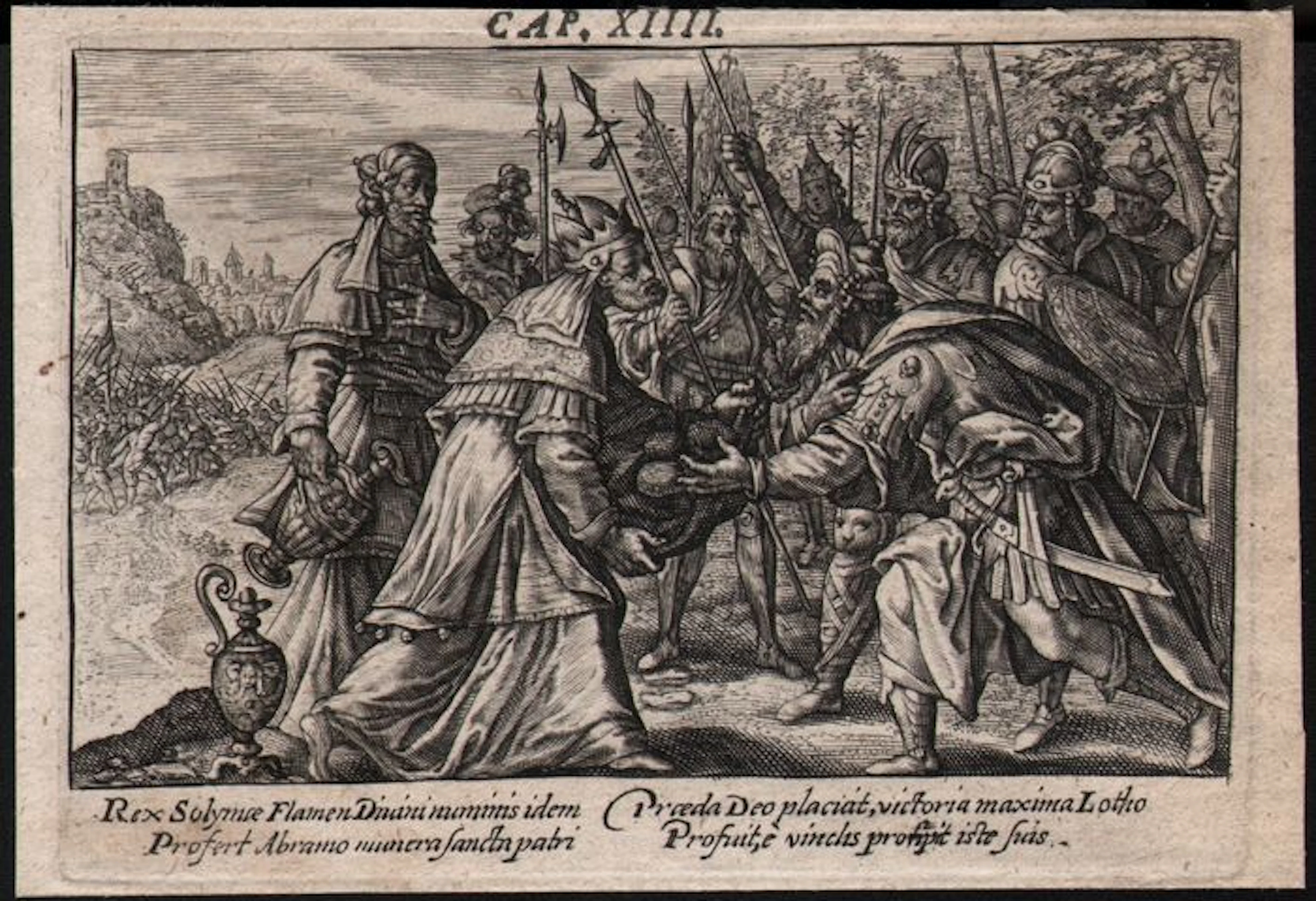Crispijn de Passe I (1565-1637) - 'The wedding of Isaac and Rebecca' and 'Melchisedech'