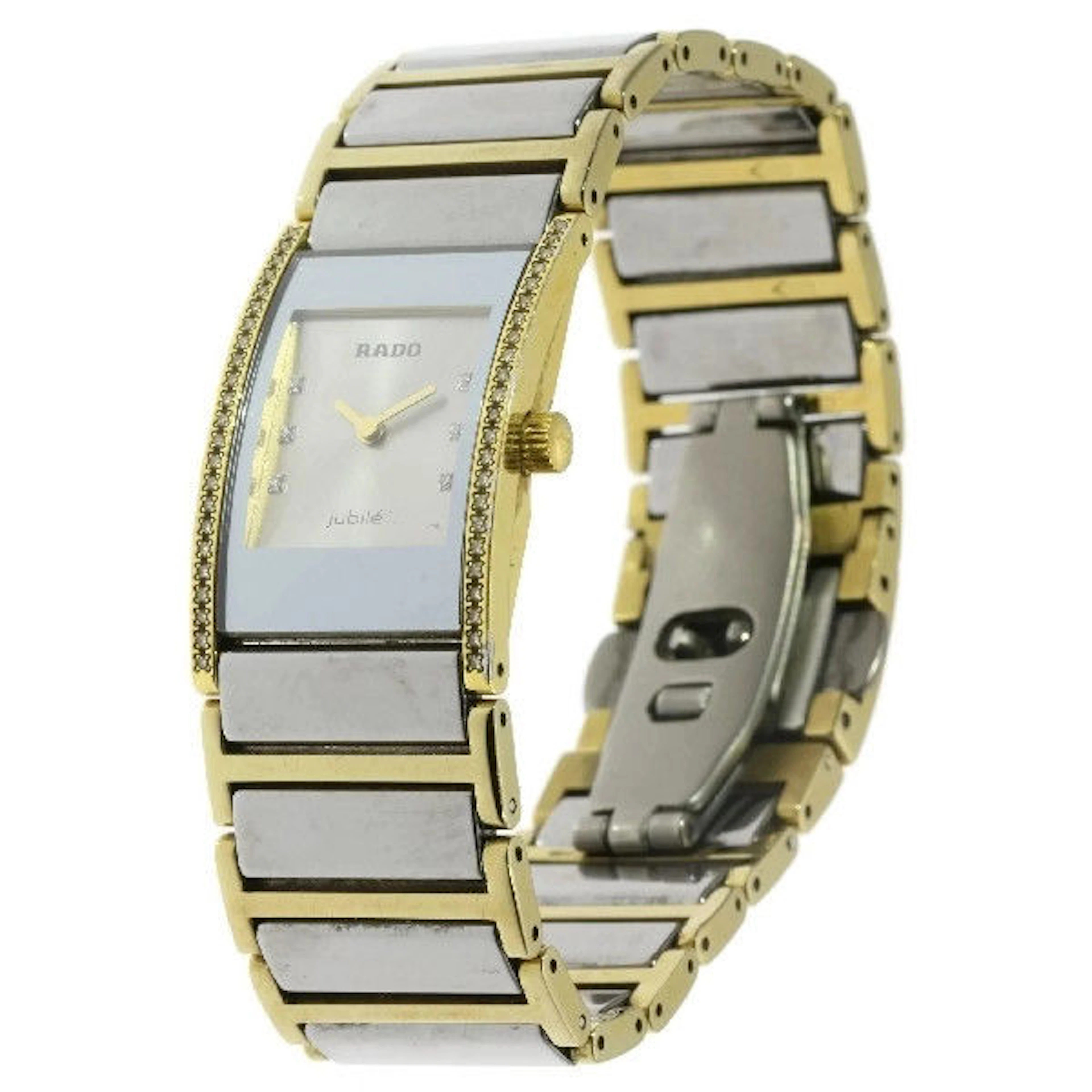Ladies Rado DiaStar Jubilé diamond accented ceramic and gold PVD dress watch