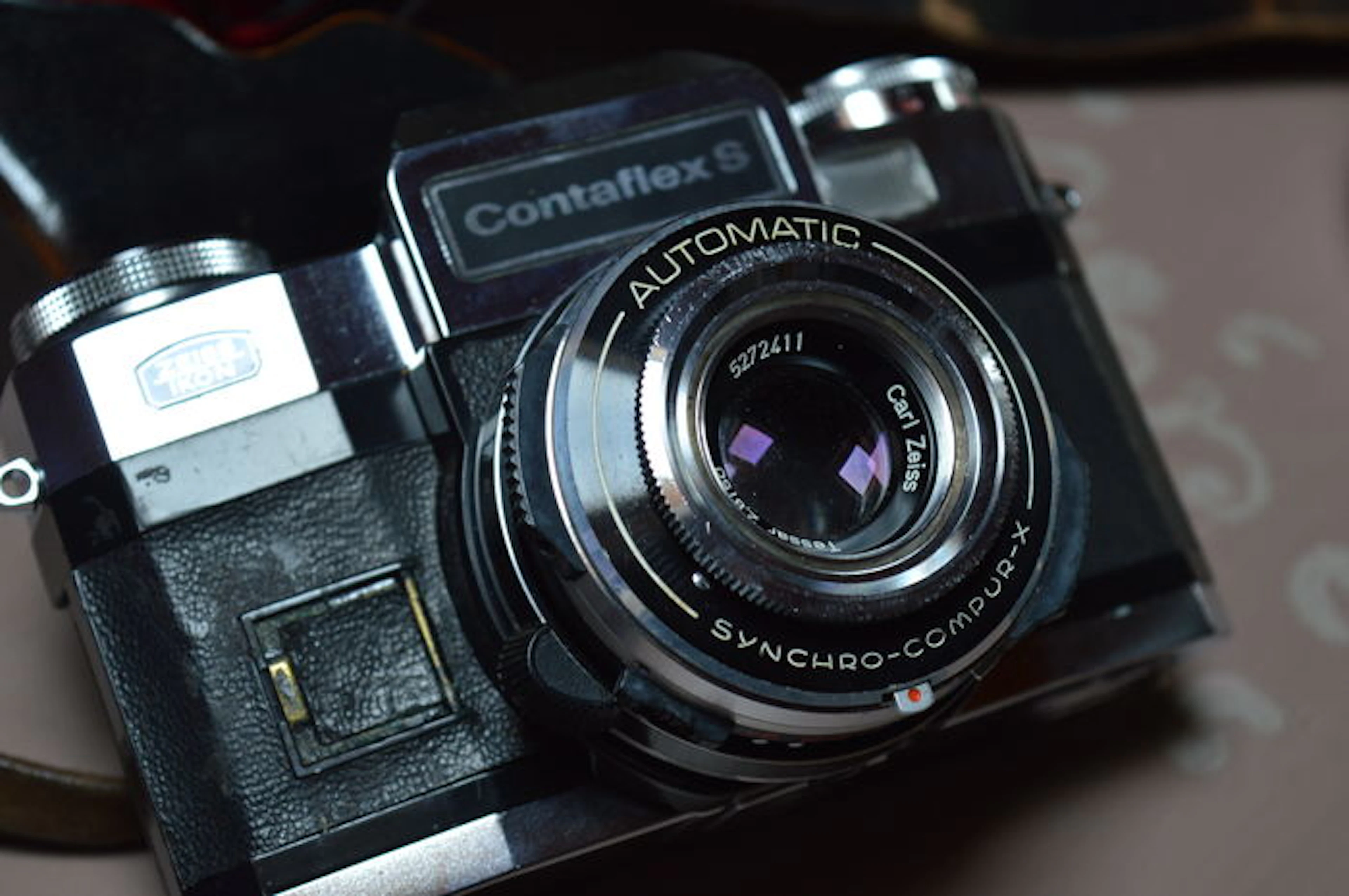 Zeiss Ikon Contaflex S Macchina Fotografica + Teleobiettivo Zeiss Ikon Contaflex Super Tele Pro Tessar 1:4/115mm
