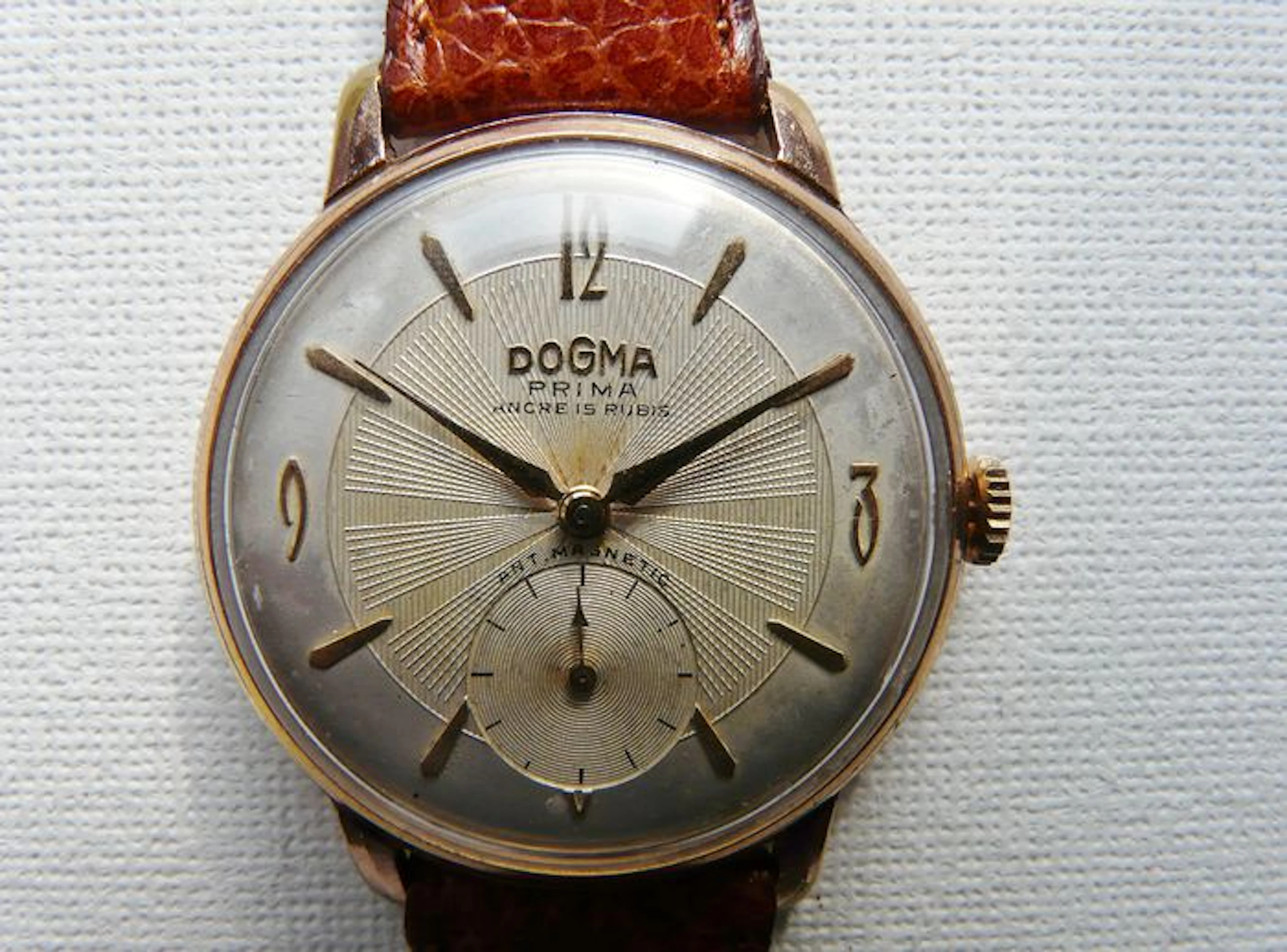 DOGMA Prima Ancre Man's Wrist Watch Circa 1955