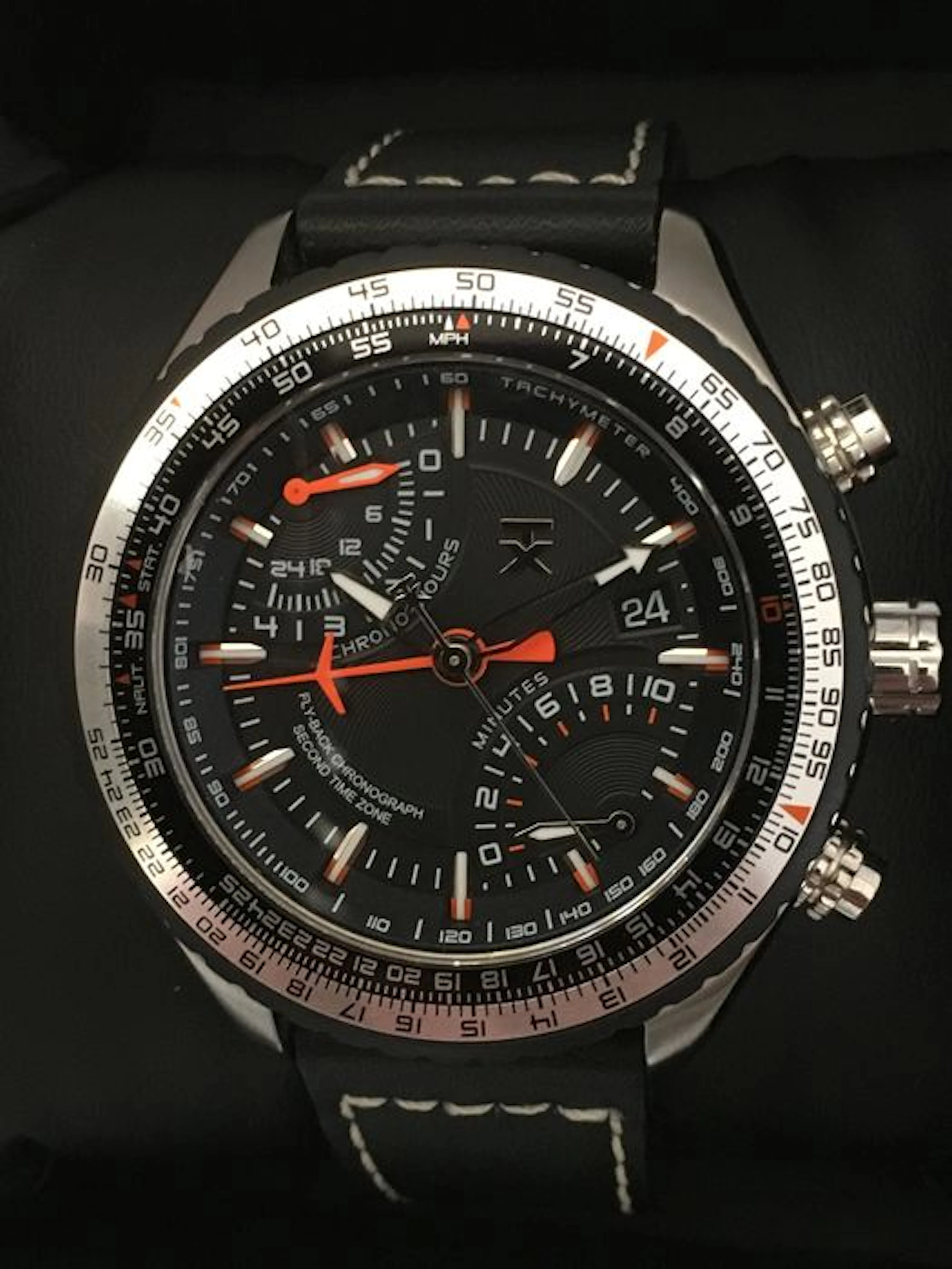 Timex - Pilot Flyback Chronograph Dual Time 600 series men's wristwatch - 2015