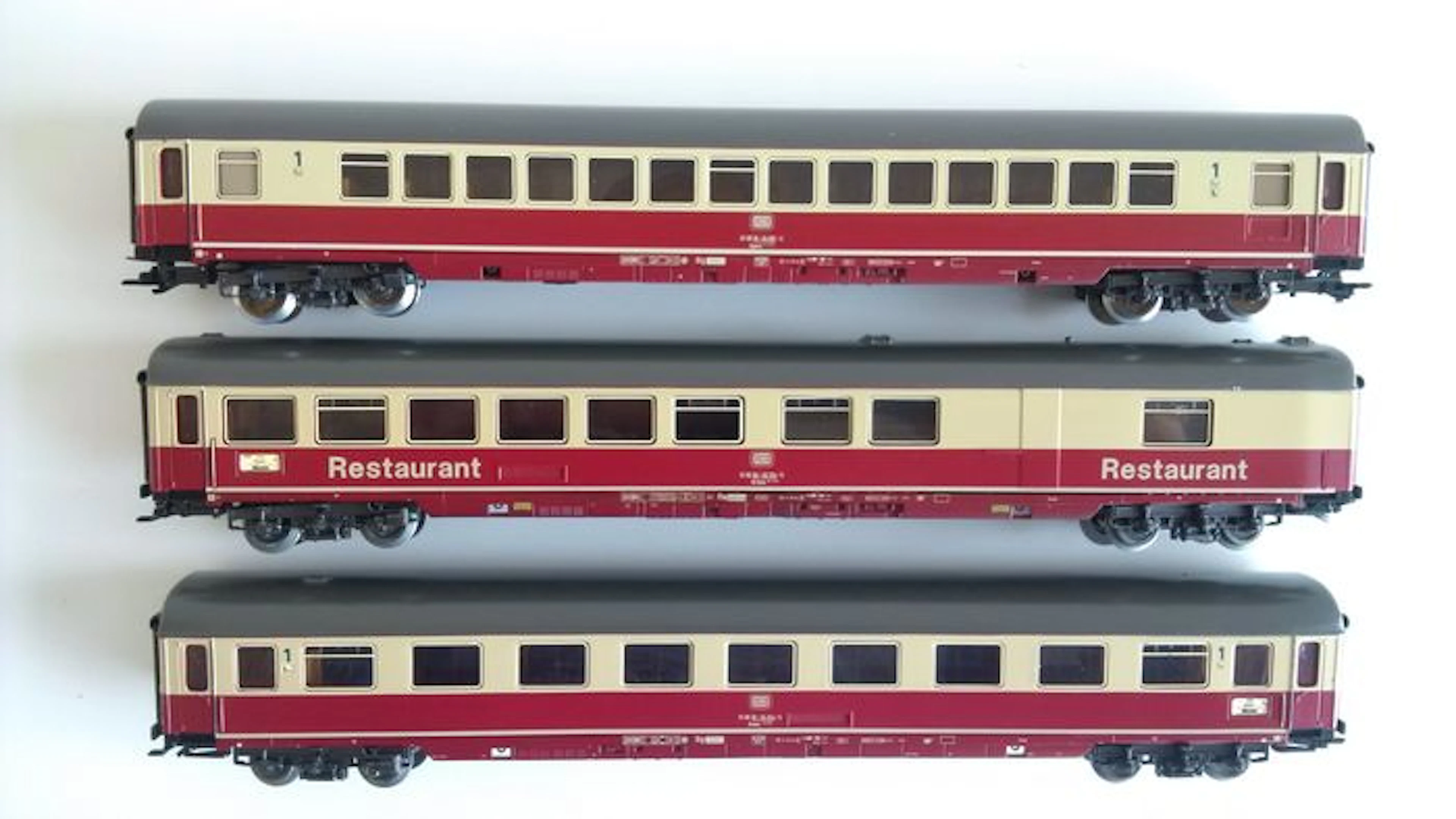 Märklin HO - 4295/4296/4297 - 3 TEE EC/IC carriages of the DB