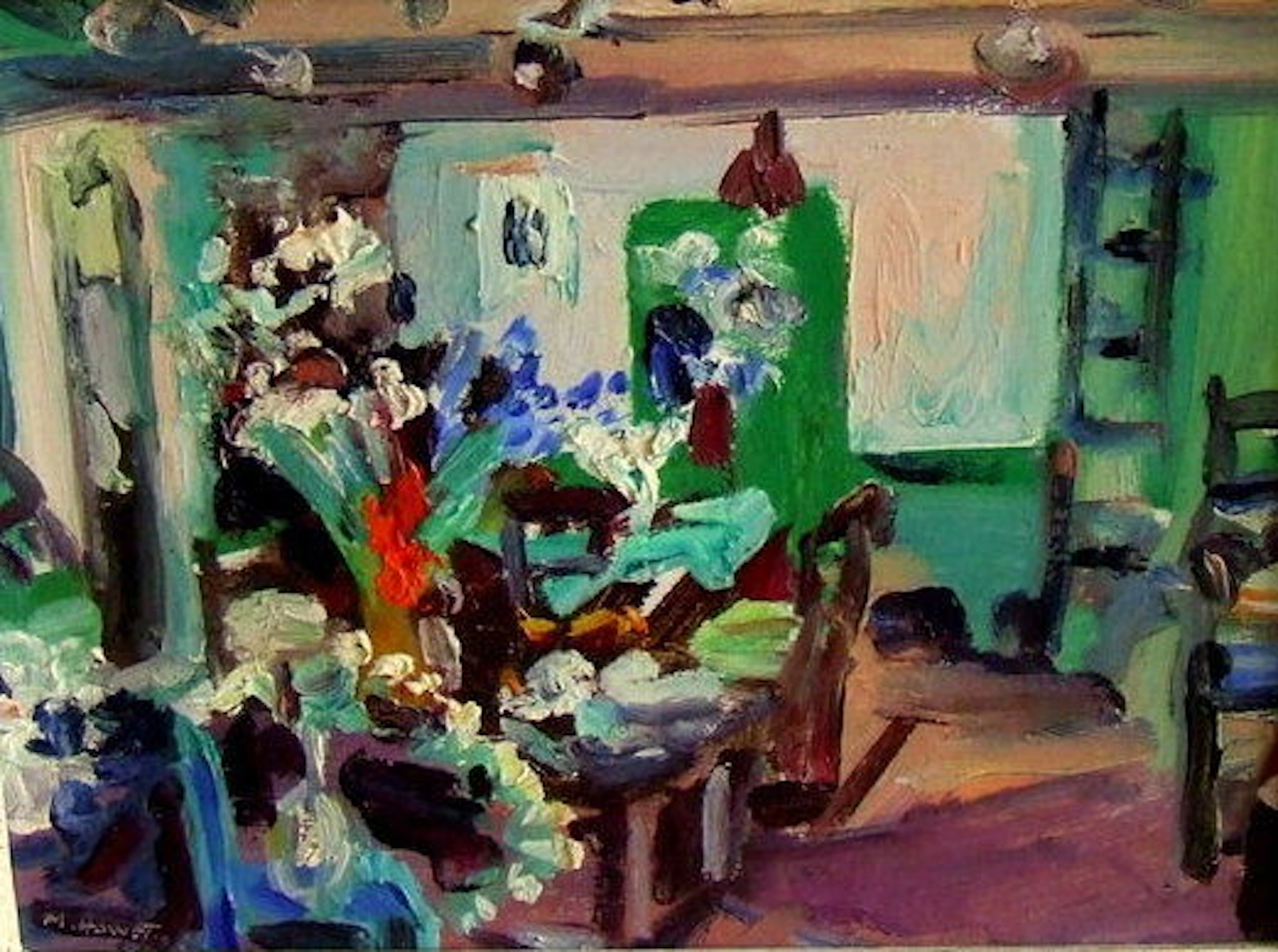 Marie Howet ( 1897-1984) - Dans ma maison à Rochehaut (in my home in Rochehaut)