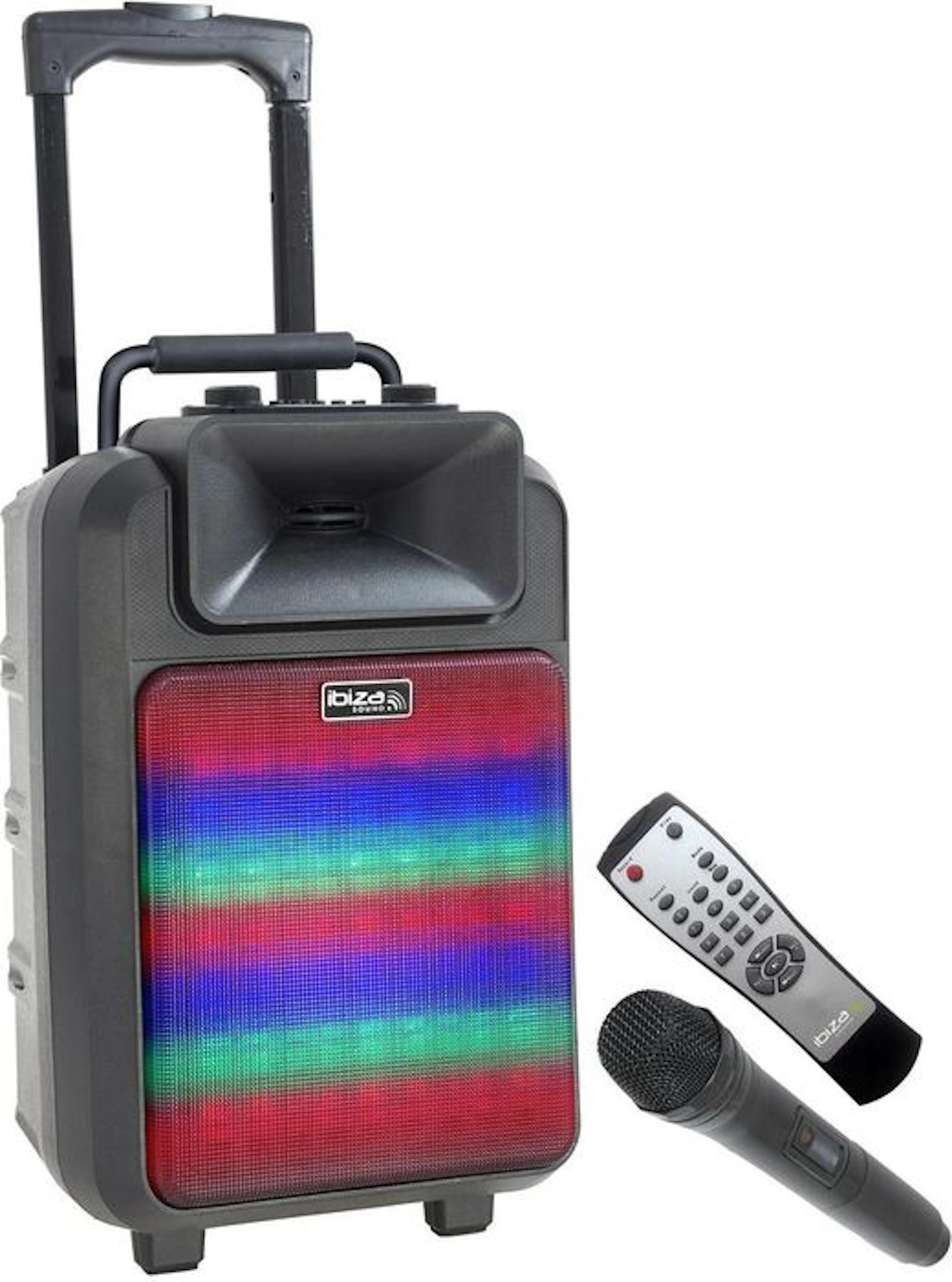 Portable sound system on battery
