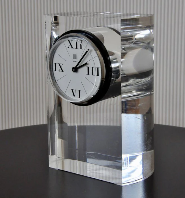 Felice Antonio Botta - Perspex table clock