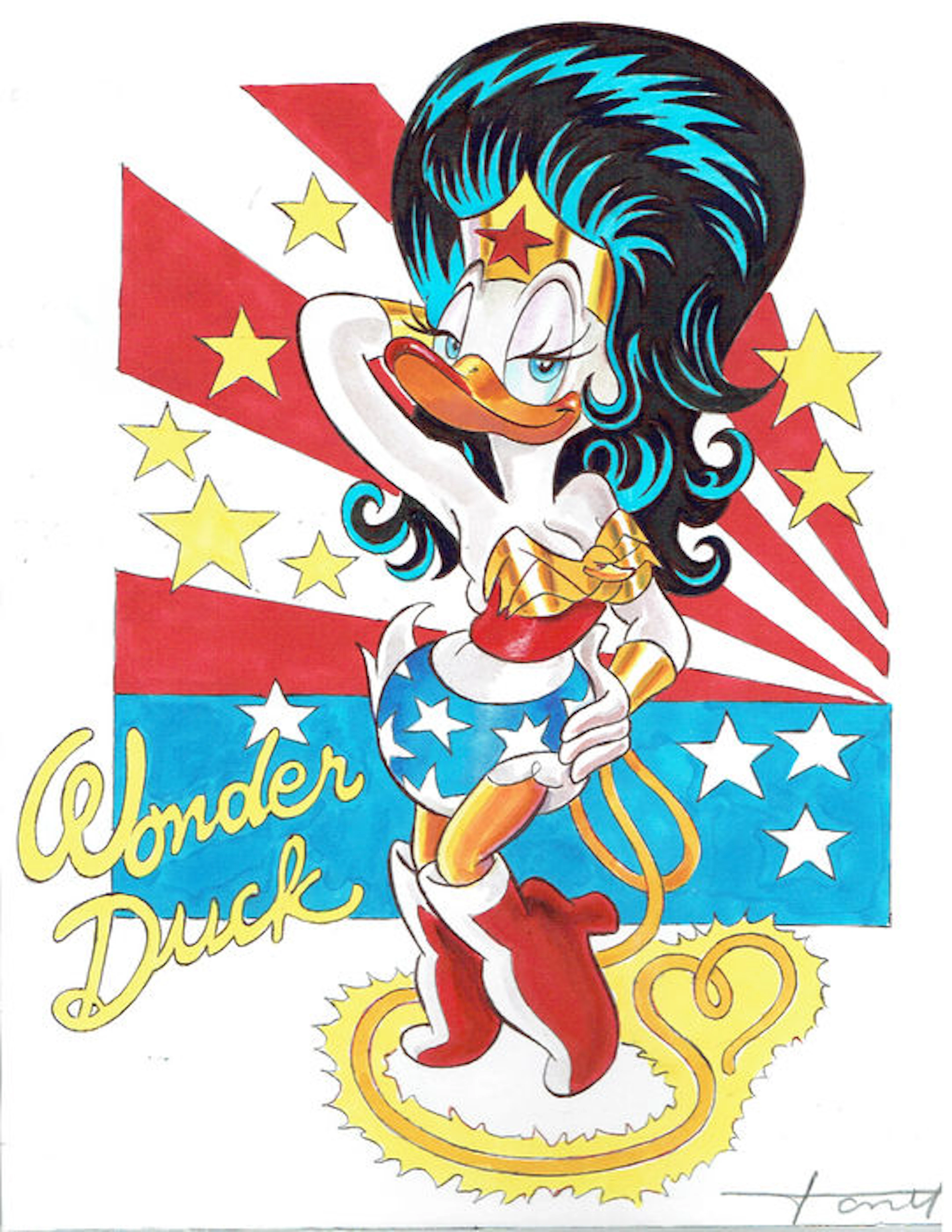 Fernandez, Toni - Original artwork - Daisy Inspired by Wonder Woman