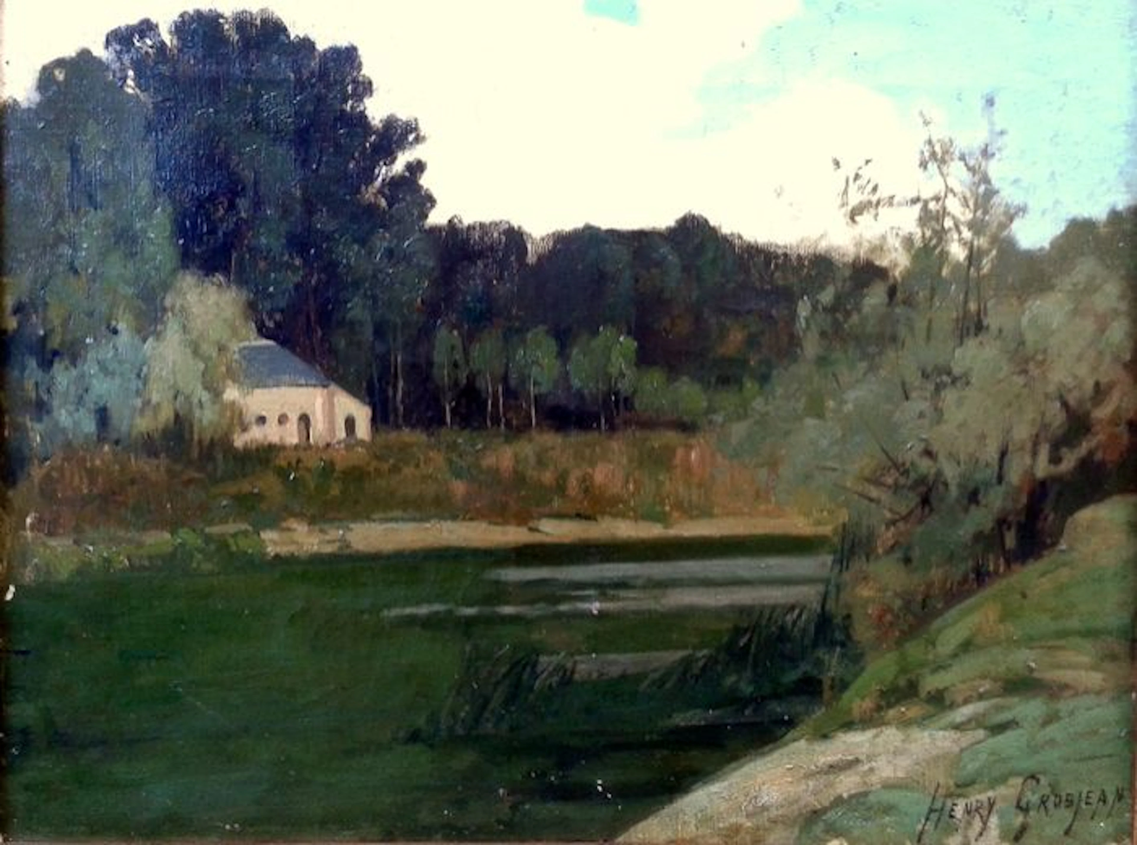 Marie Gustave Henry Grosjean (1864-1948) - Etang sur les Hauts Plateaux du Jura
